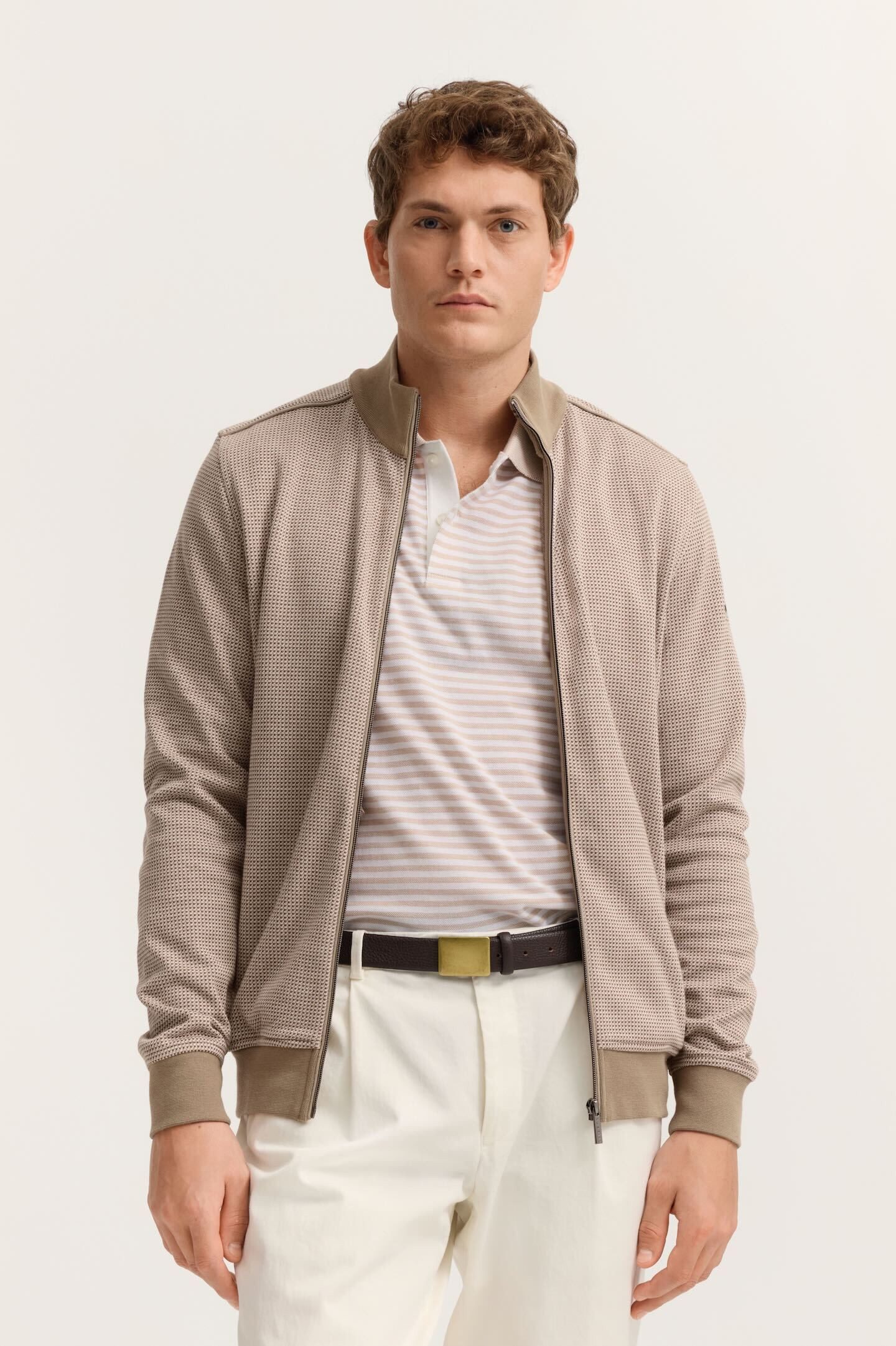 bugatti Sweatjacke Elegant im Jaquard-Design Modern Fit