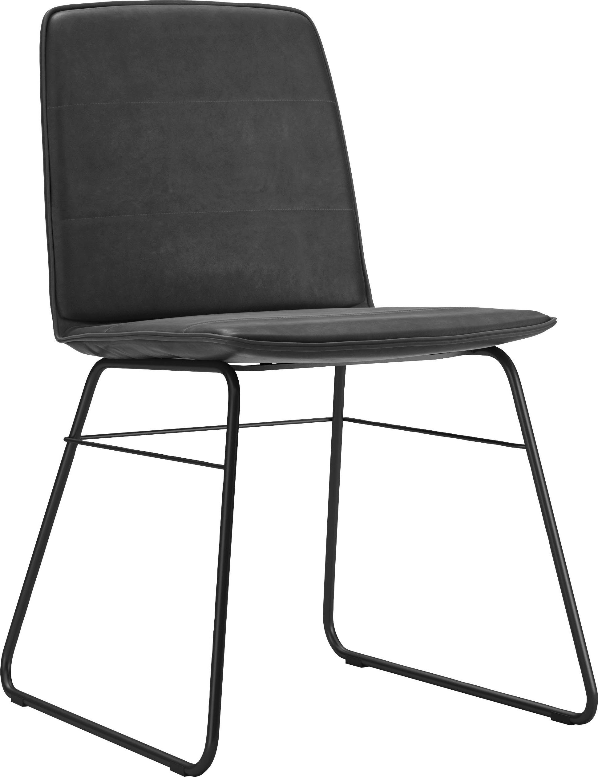 freistil ROLF BENZ Schalenstuhl 118, Stahlrohraußengestell tiefschwarz mit Husse