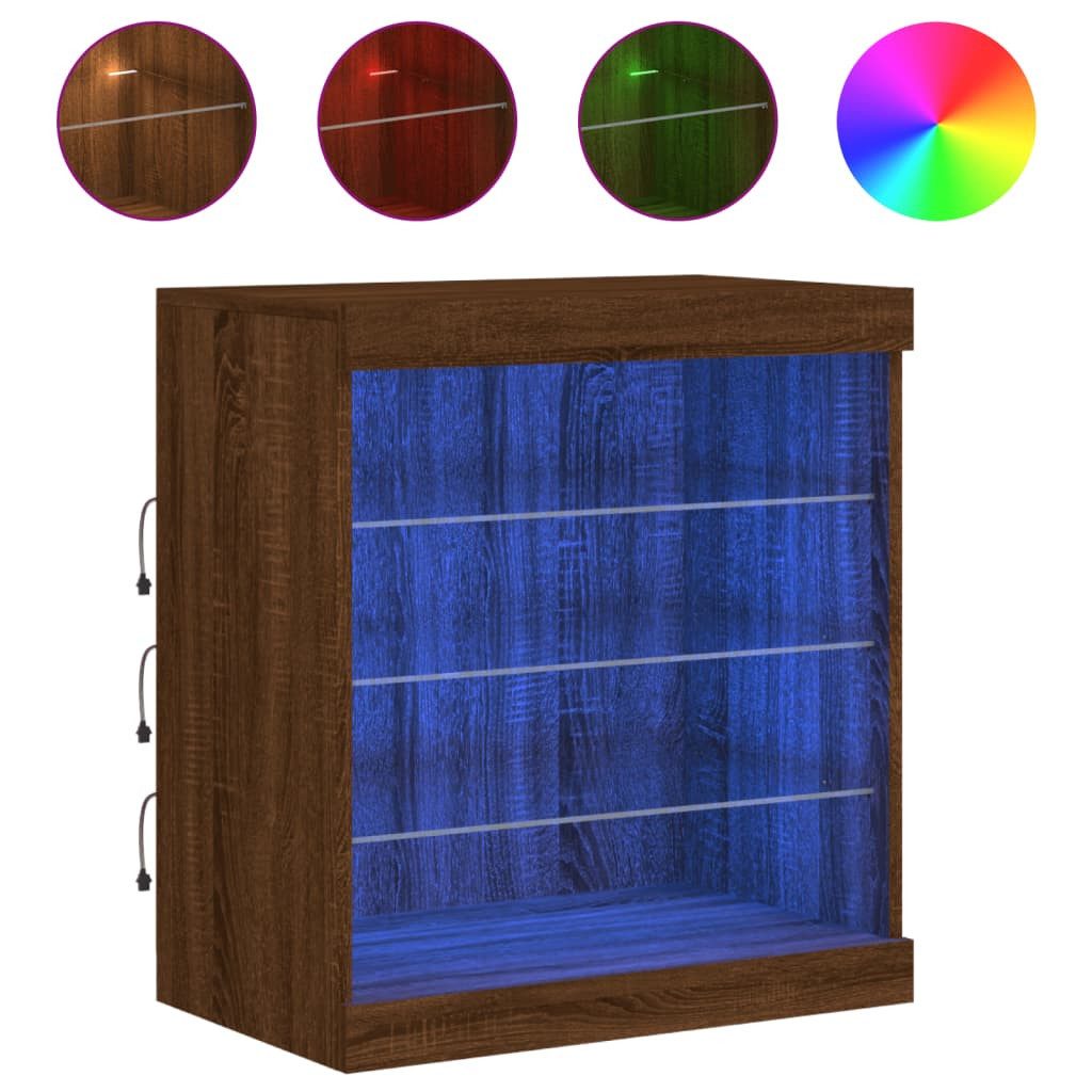 vidaXL Sideboard Sideboard mit LED-Leuchten Braun günstig online kaufen