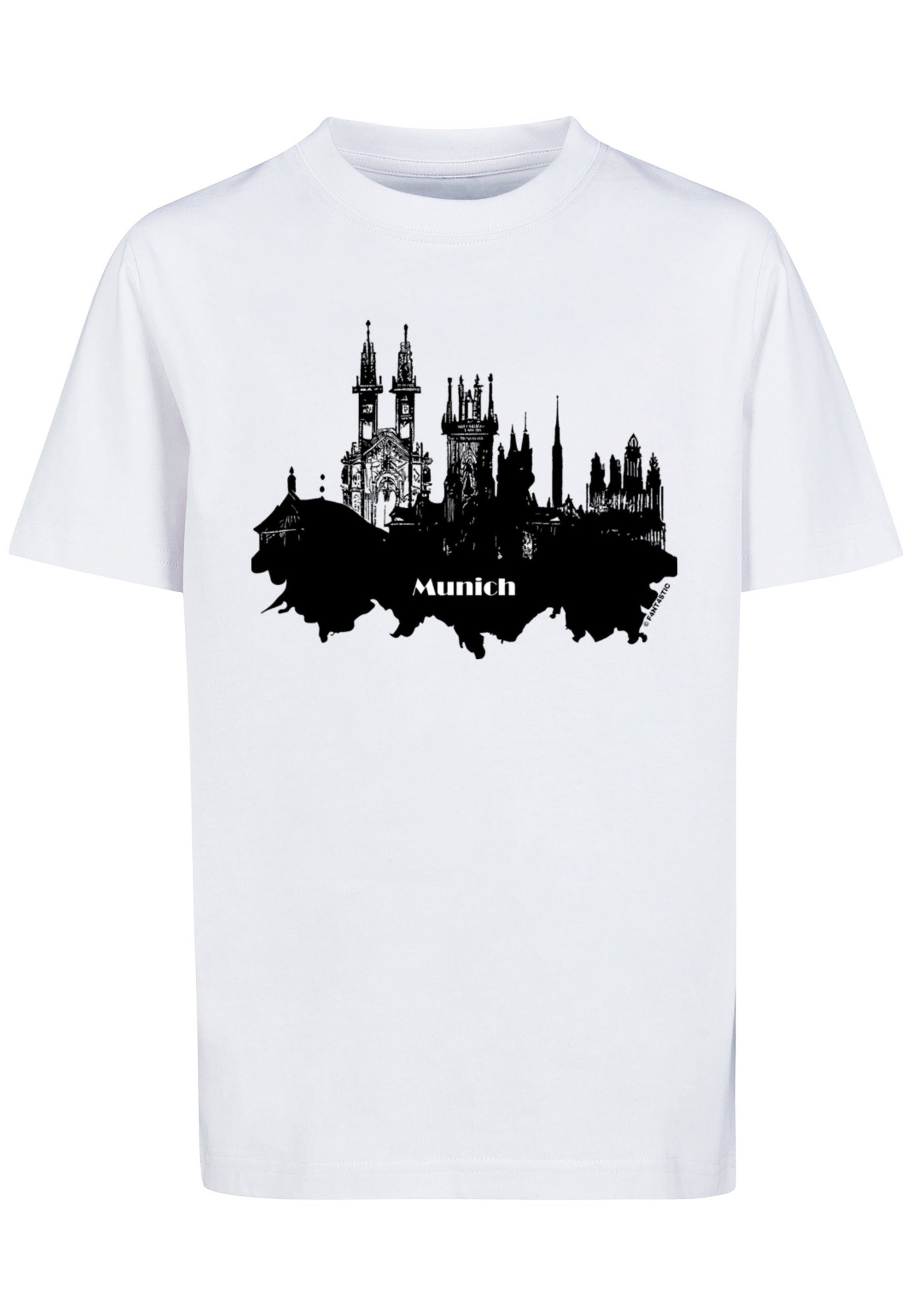 skyline weiß - Print Collection F4NT4STIC Munich T-Shirt Cities