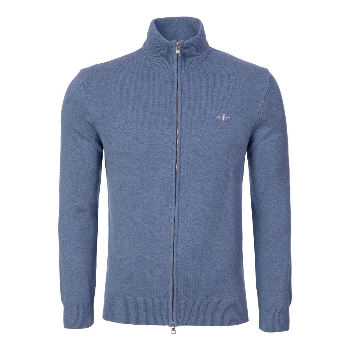 Gant Strickjacke Casual Cotton Zip Cardigan Herren Sweatjacke, Feinstrickja günstig online kaufen