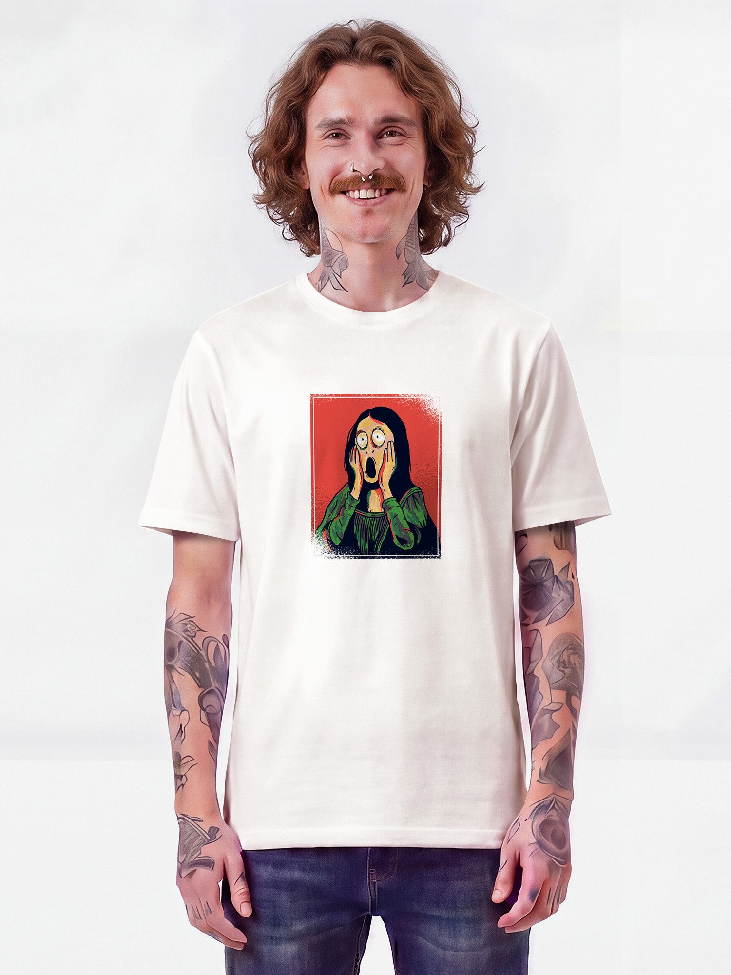 wat? Apparel T-Shirt Mona Lisa Scream