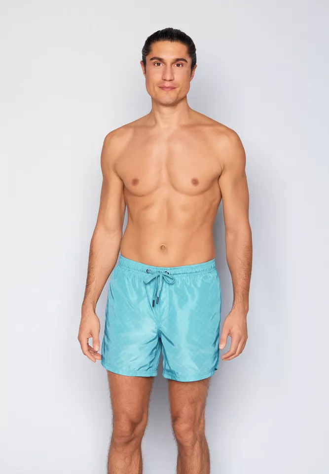 Joop! Badeshorts Cortina AOP Shine Allover-Cornflower-Print, Kordel mit Logoschriftzug