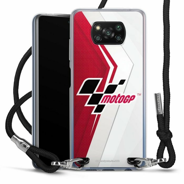 DeinDesign Handyhülle MotoGP Logo Motorsport Logo Grey and Red Xiaomi Poco X3 Pro Handykette Hülle mit Band Case zum Umhängen