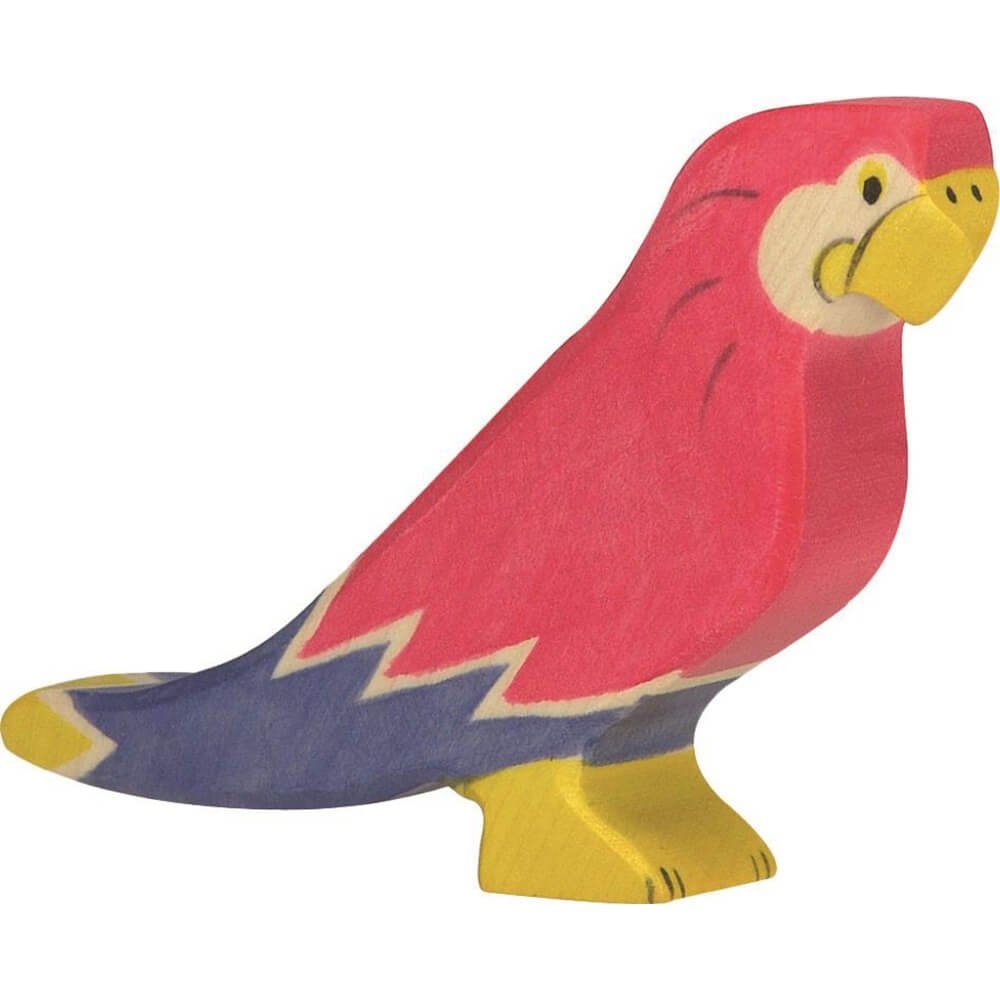 Holztiger Tierfigur HOLZTIGER Papagei aus Holz