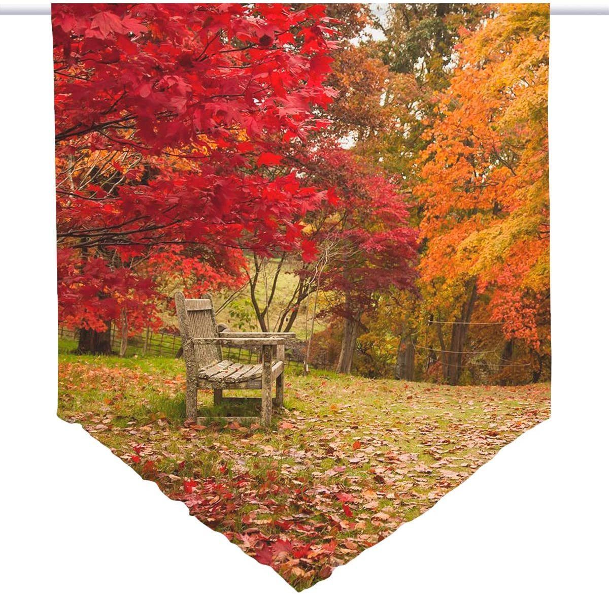 gardinen-for-life Scheibengardine Scheibenhänger Herbstlichtung Transparent günstig online kaufen