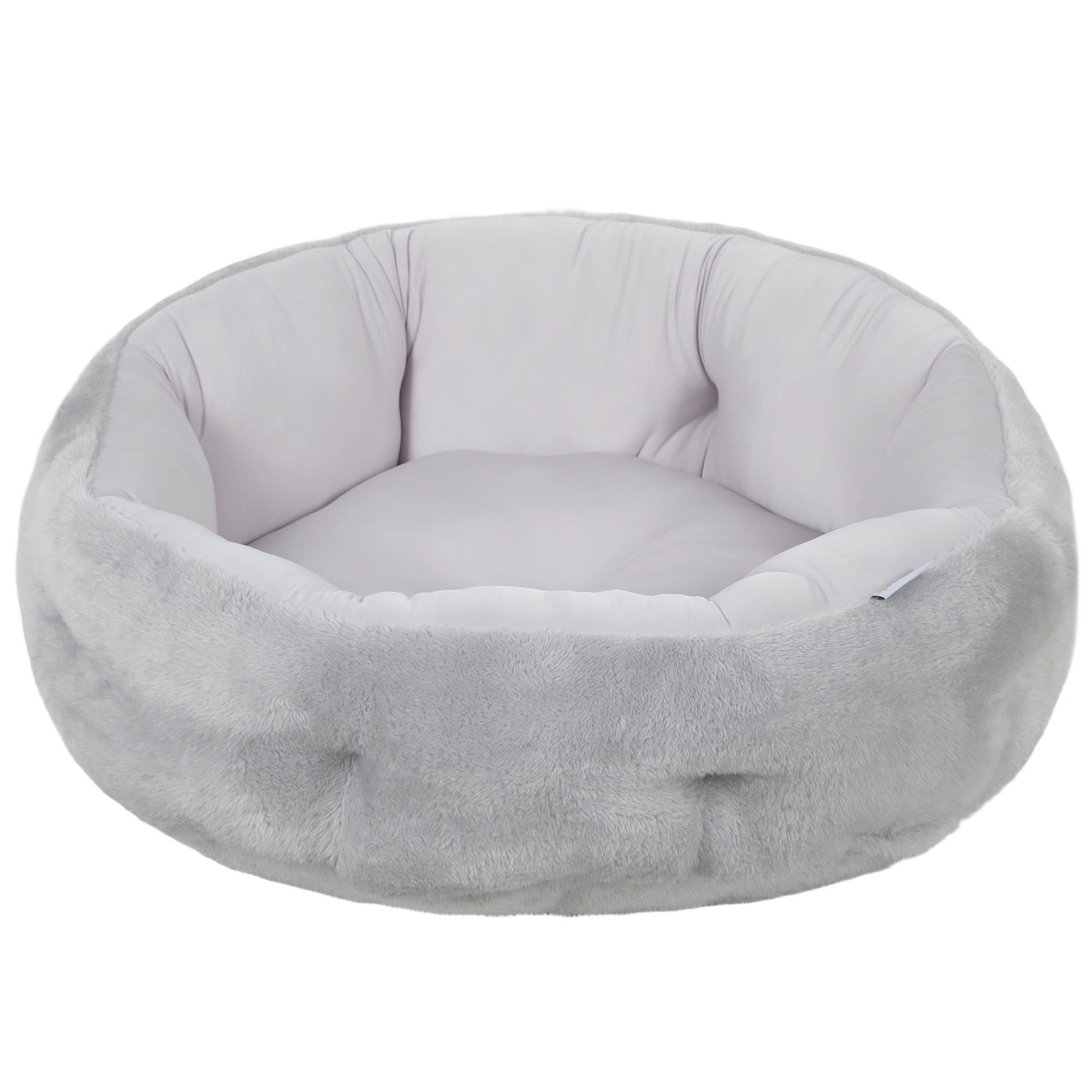 Blossom Katzenliege Katzenbett rund 62 cm mit Wendefunktion für Katzen & kleine Hunde, Tierbett Kuschelbett mit Rand, Haustierbett gemütlicher Schlafplatz