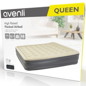 Avenli Luftbett mit integrierter Elektropumpe 203x157x47 cm, (Doppelbett für 2 Personen), mit beflockter Oberfläche