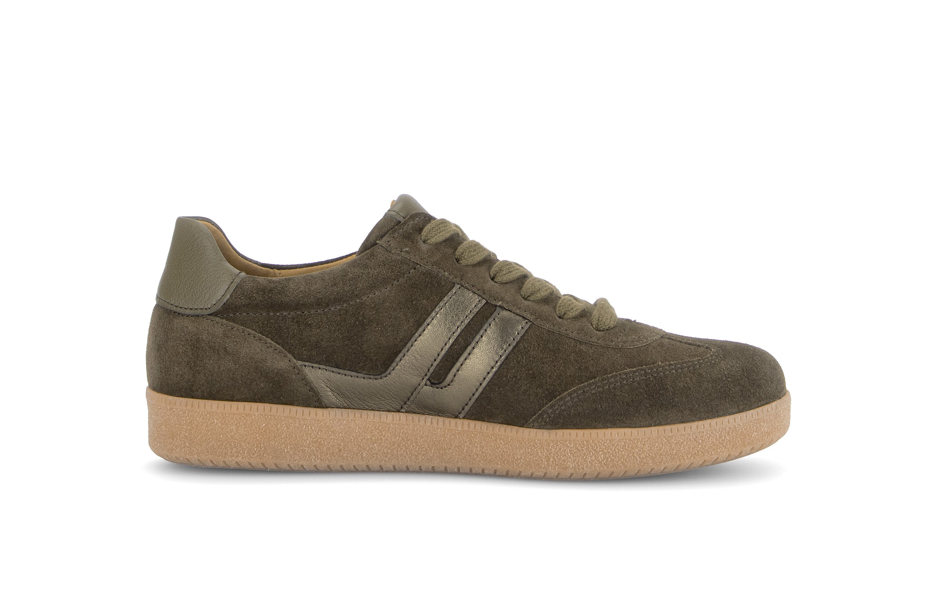 Gabor Sneaker Freizeitschuh, Halbschuh, Schnürer, Kontrastbesatz in Metallic-Optik