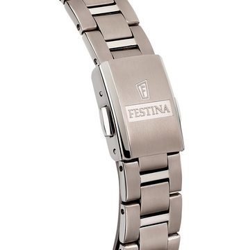 Festina Quarzuhr Festina Damen Uhr F20436/2 Elegant Titan, (Analoguhr), Damen Armbanduhr rund, Titanarmband silber