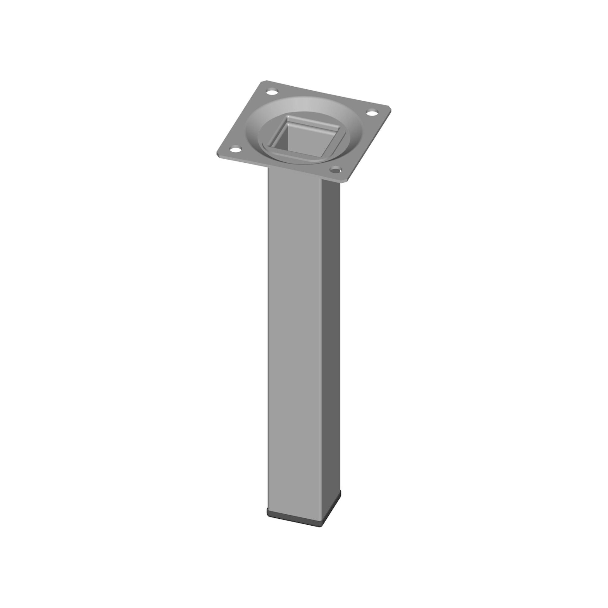 ELEMENT SYSTEM Tischbein DIY, Unterbau-Möbelfuß 11101, Durchmesser 25/25, 25x1,2x200mm grau