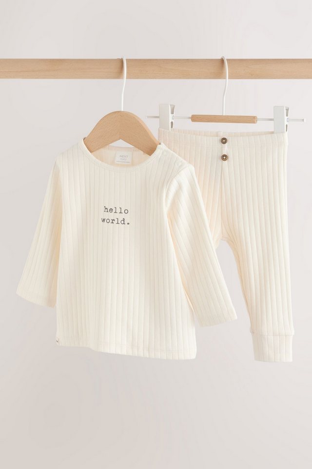 Next Shirt & Leggings Hello World Baby-Oberteil und Leggings, 2er Set (2-tlg)