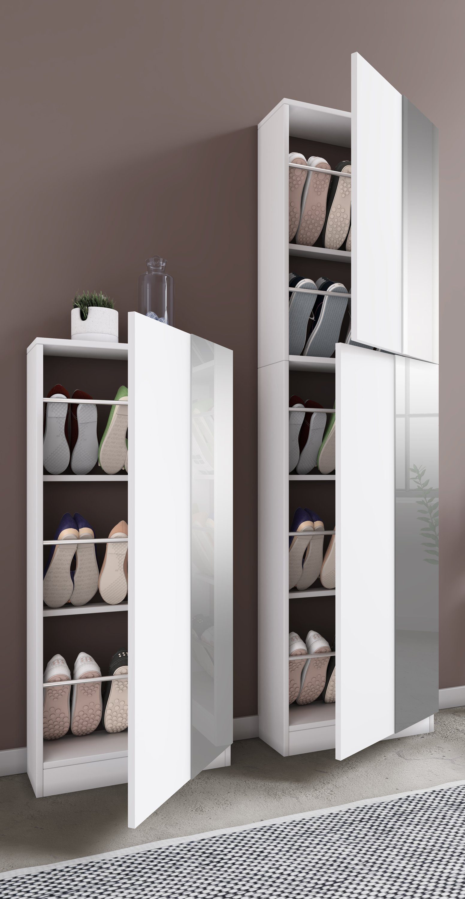 VCM Schuhschrank Fulisa XL 180x50x17cm