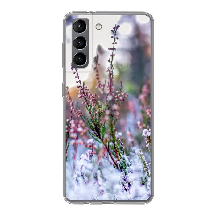 MuchoWow Handyhülle Blumen - Winter - Schnee Phone Case Handyhülle Samsung Galaxy S21 Silikon Schutzhülle