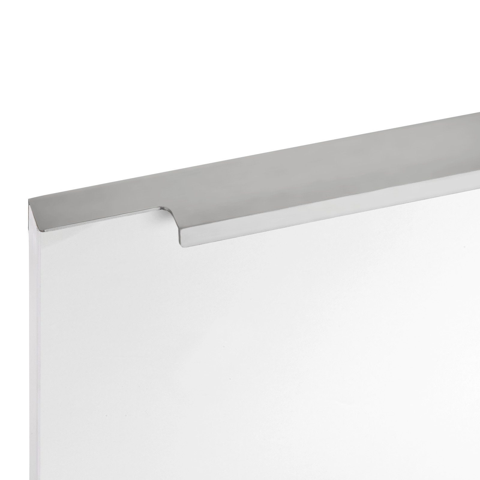 SO-TECH® Möbelgriff BLANKETT Slim Chrom matt Profilgriff zum Schrauben (2-St), Griffleiste 295mm, wird an die Frontinnenseite verschraubt