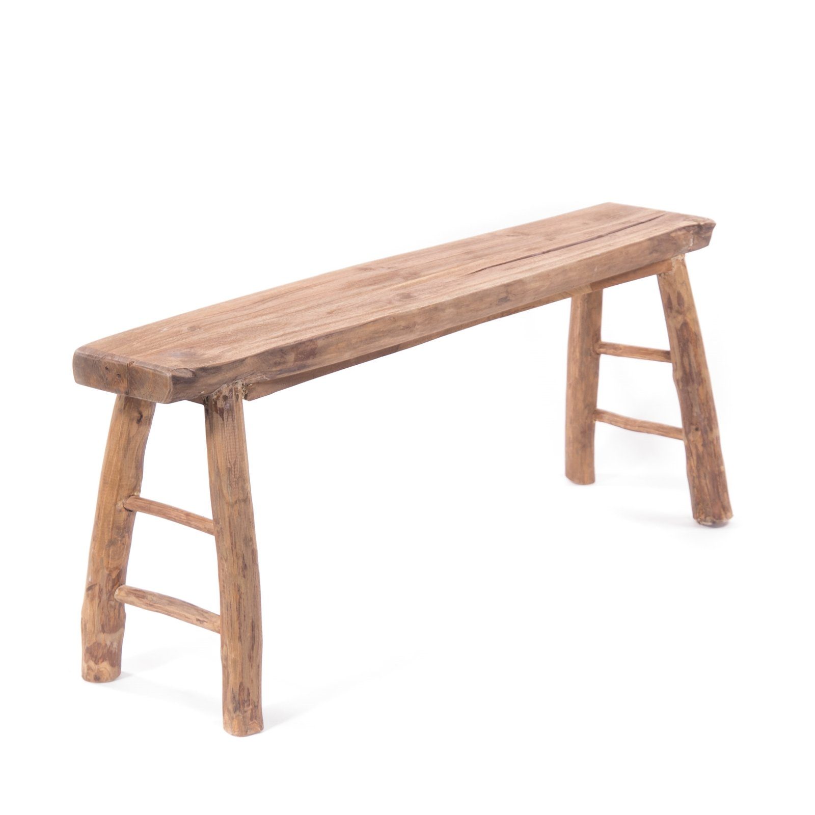 DESIGN DELIGHTS Sitzbank HOLZBANK "MALU 130", Teakholz, 130 cm, Baumkante Sitzbank