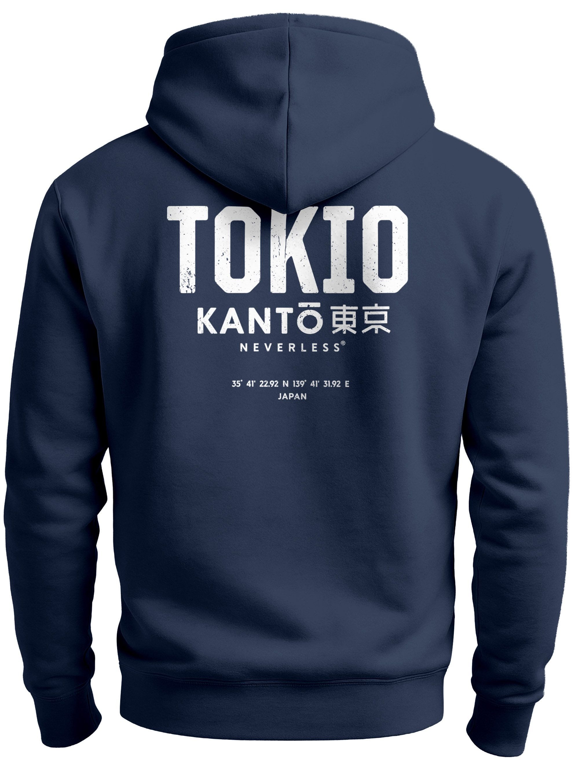 Neverless Hoodie Hoodie Backprint Herren Tokyo günstig online kaufen