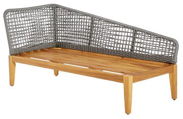 Timbers Gartenlounge-Set Sunnyvale, (Set, 3-tlg., 2x Sofa, 1x Tisch/Hocker 70x70x28 cm), inkl. Auflagen, Gestell aus hochwertigem Massivholz