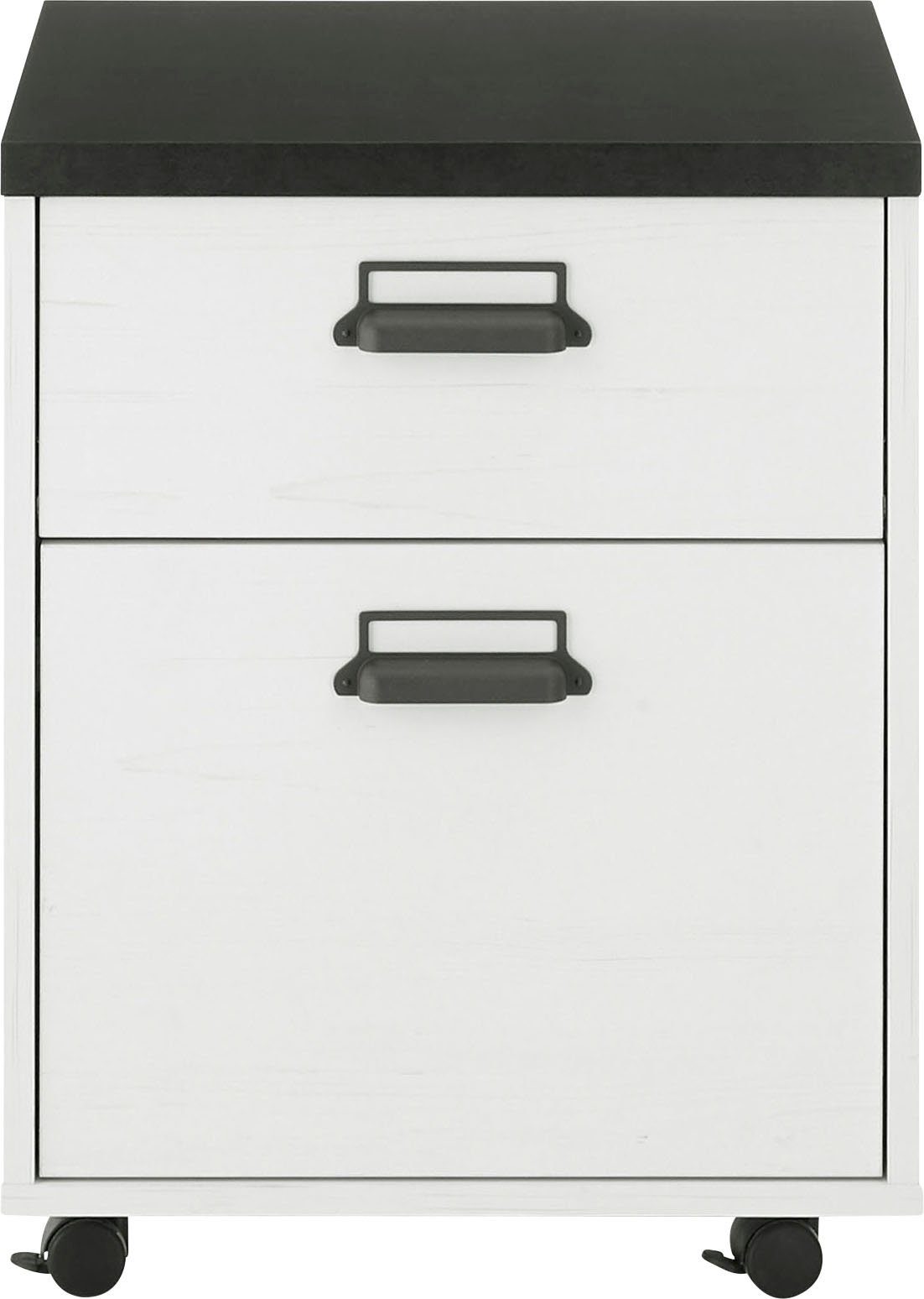 Home affaire Rollcontainer SHERWOOD, mit Apothekergriffen aus Metall, Breite 47 cm, Soft-Close-Funktion