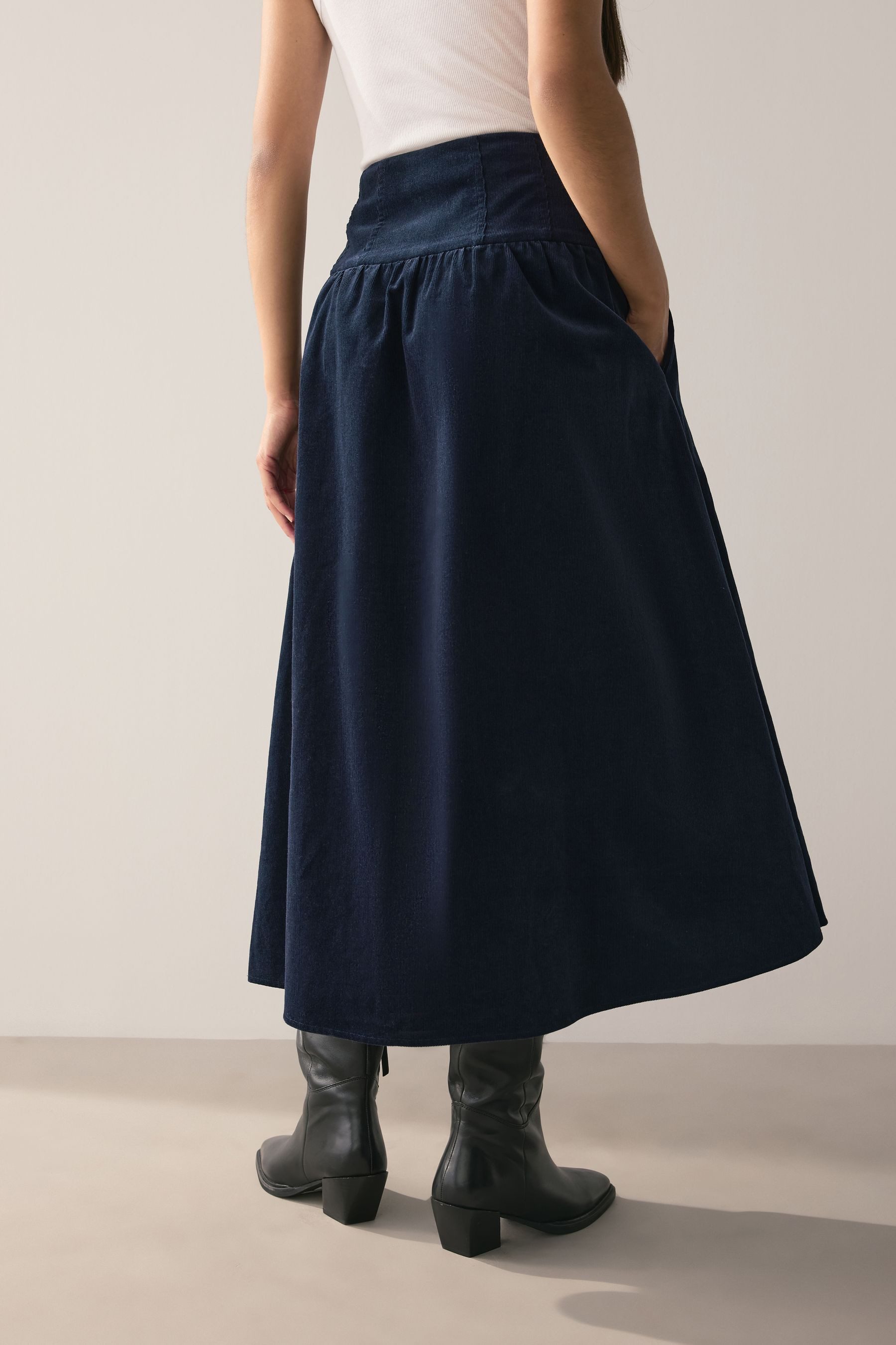 Next Midirock Midirock aus Cord mit tief angesetzter Taille (1-tlg) günstig online kaufen