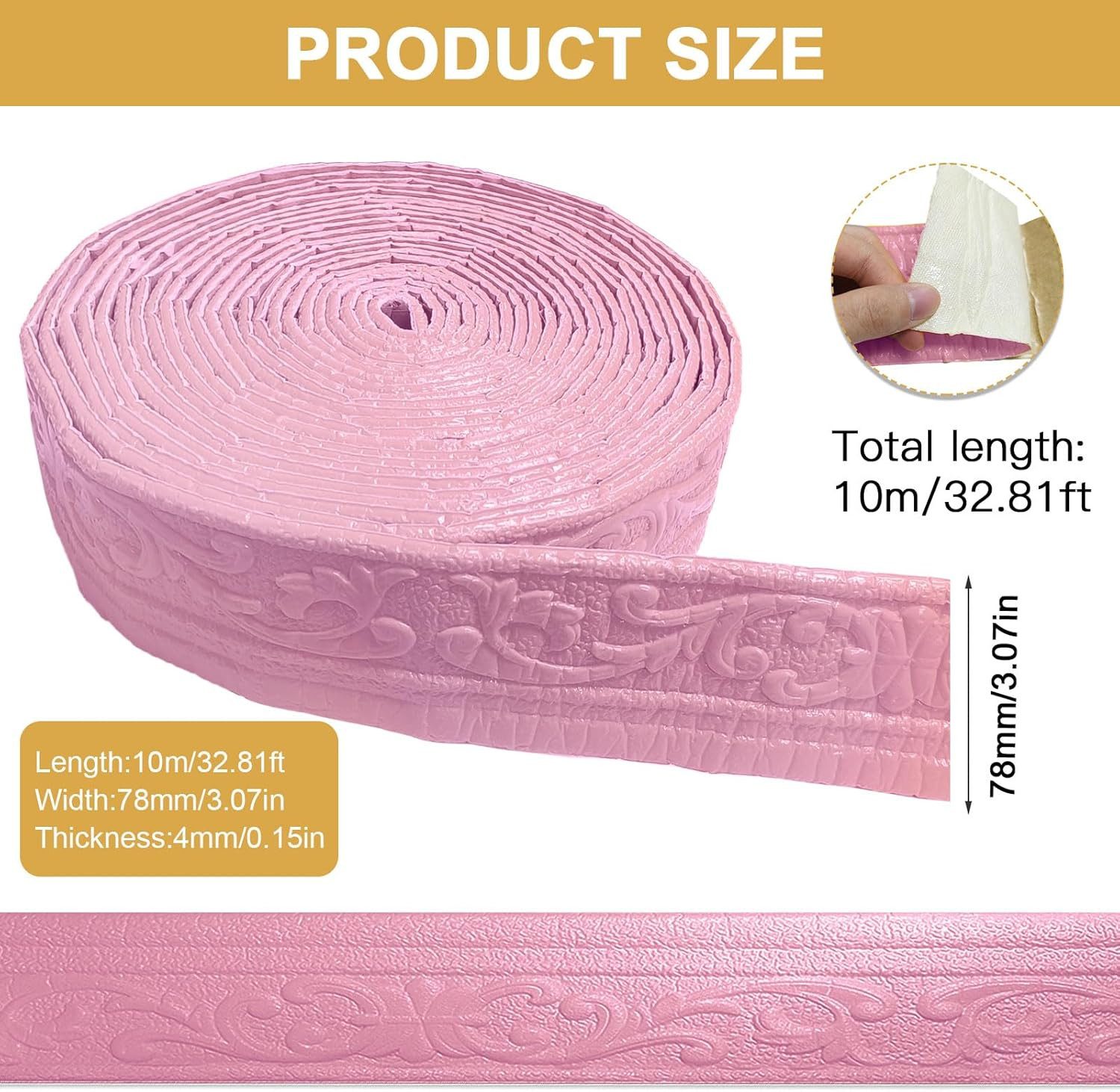 Kaket Bordüre 3D Stuckleisten Wand, Zierleisten Selbstklebend günstig online kaufen