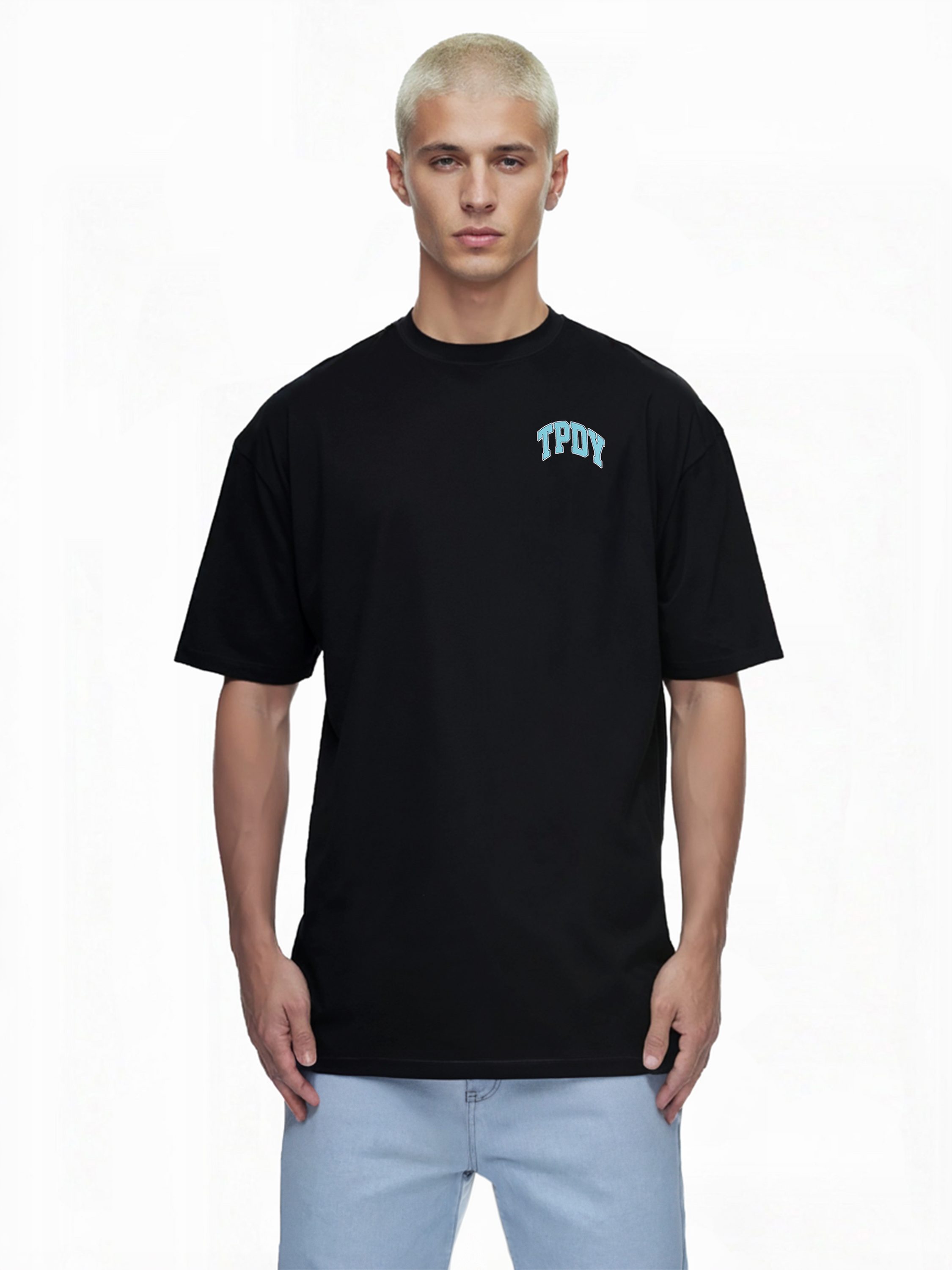 trueprodigy Oversize-Shirt Arin Logoprint Rundhals dicker Stoff