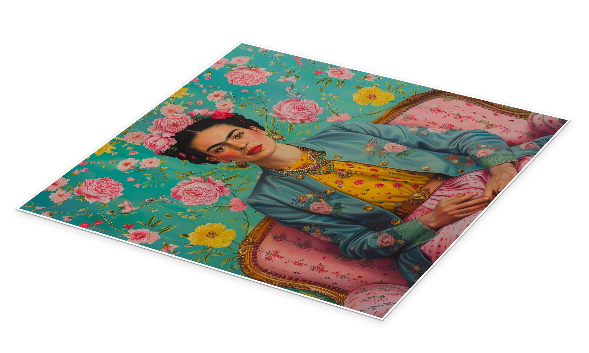Posterlounge Wandbild Frida Kahlo auf dem Sofa, DejaReve, erhältlich als Po günstig online kaufen