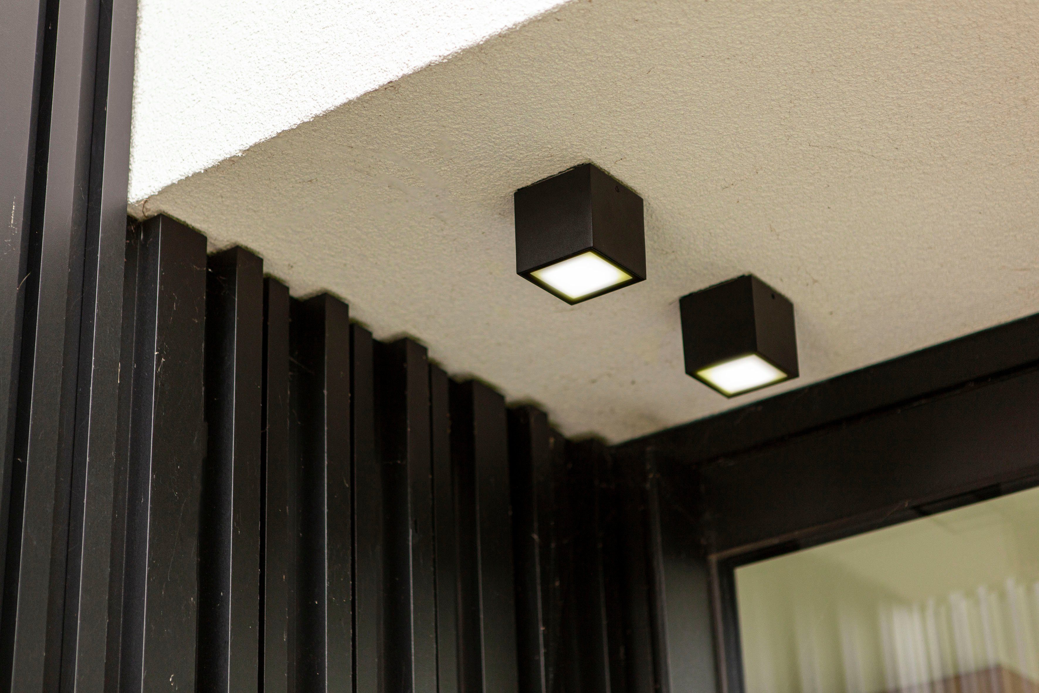 LUTEC LED LED GEMINI, fest Außen-Wandleuchte integriert