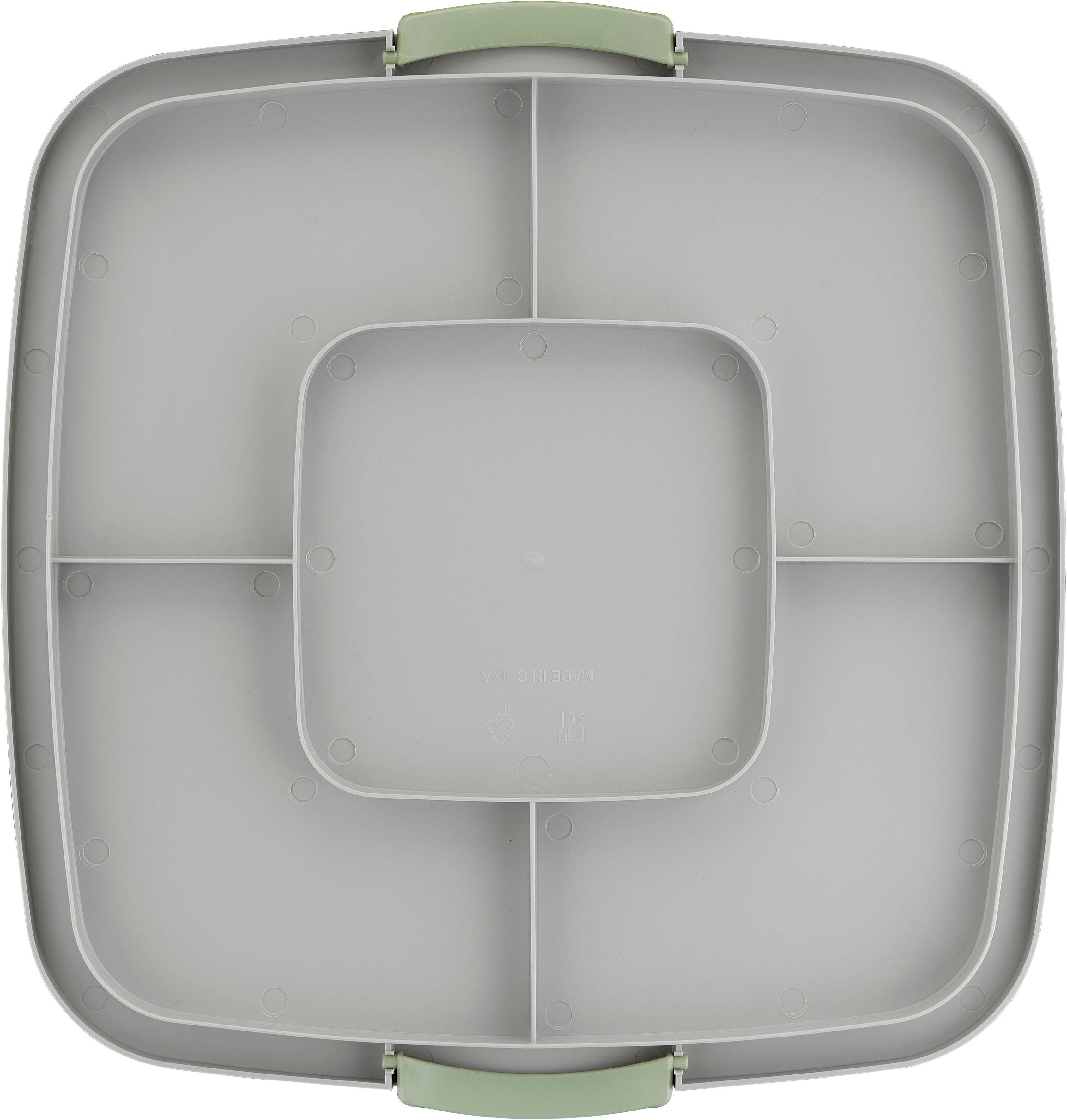 Emsa Kuchentransportbox K32670 Prep&Bake, Kunststoff, (2-tlg), eckig 37x33 cm, Tragegriff, Schneidevorrichtungen