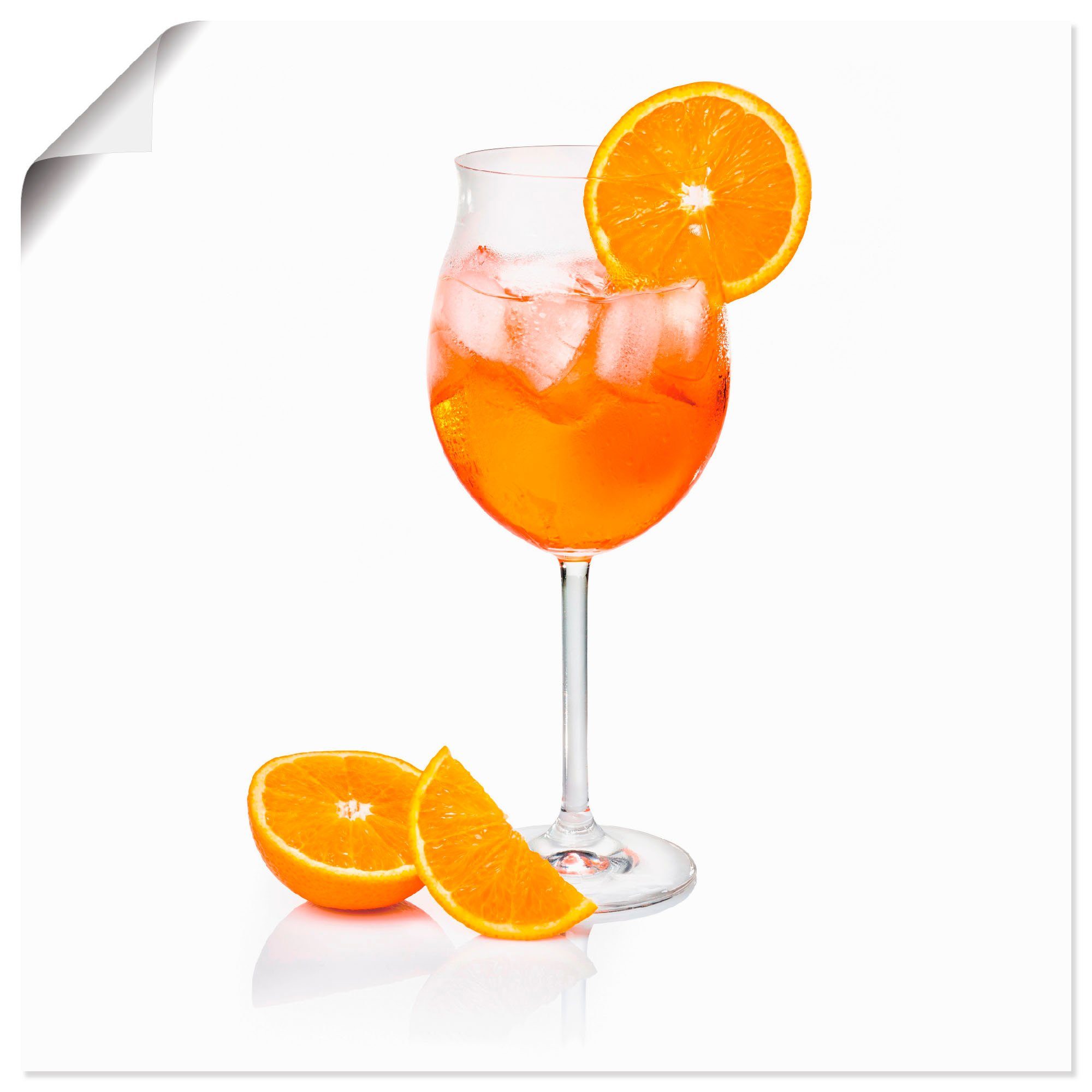 Artland Wandbild Aperol Spritz mit einer Scheibe Orange, Getränke (1 St), als Leinwandbild, Poster in verschied. Größen. € 12,99