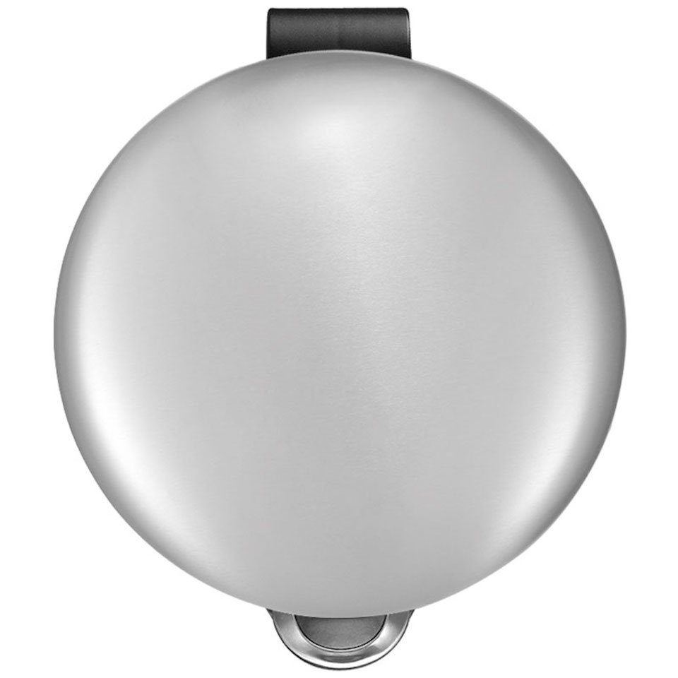 Pedal Abfallbehälter Exklusiver mit Mülleimer & Silber geräuschlos 30L, PROREGAL® Deckel,