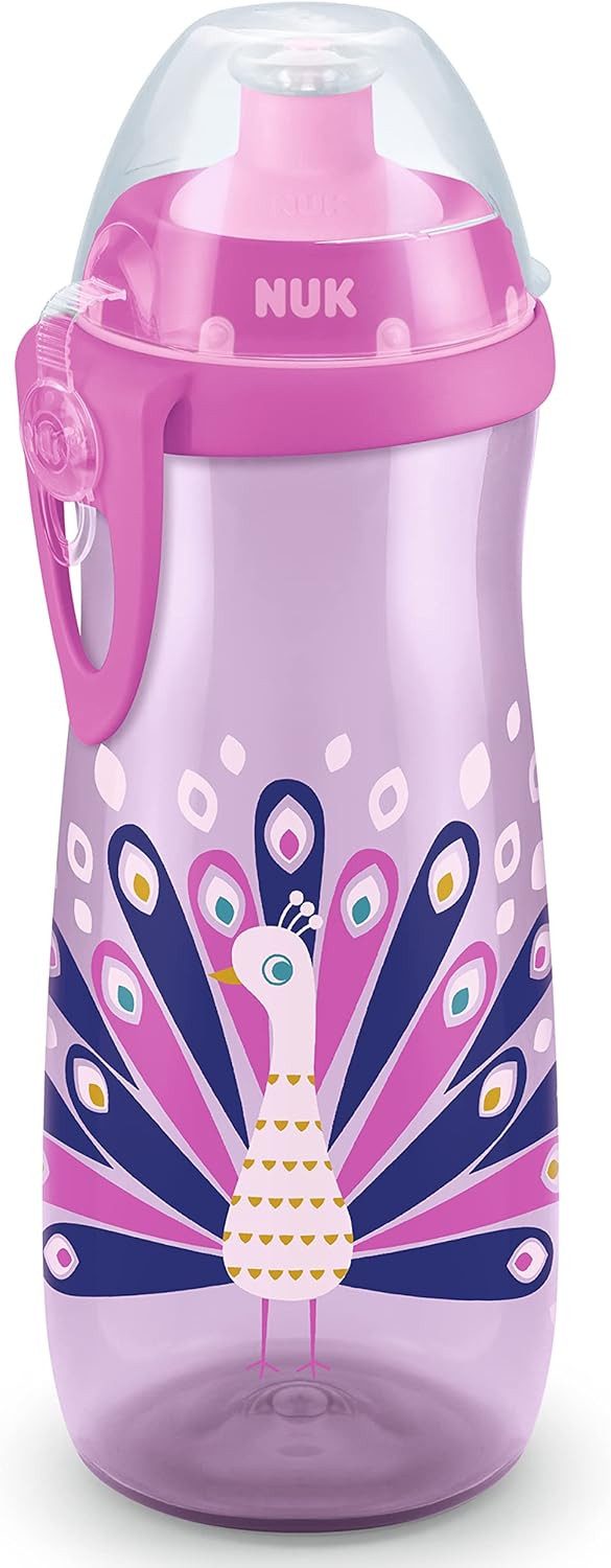 NUK Trinkflasche NUK Sports Cup 450ml – Farbwechsel Design, Für Mädchen