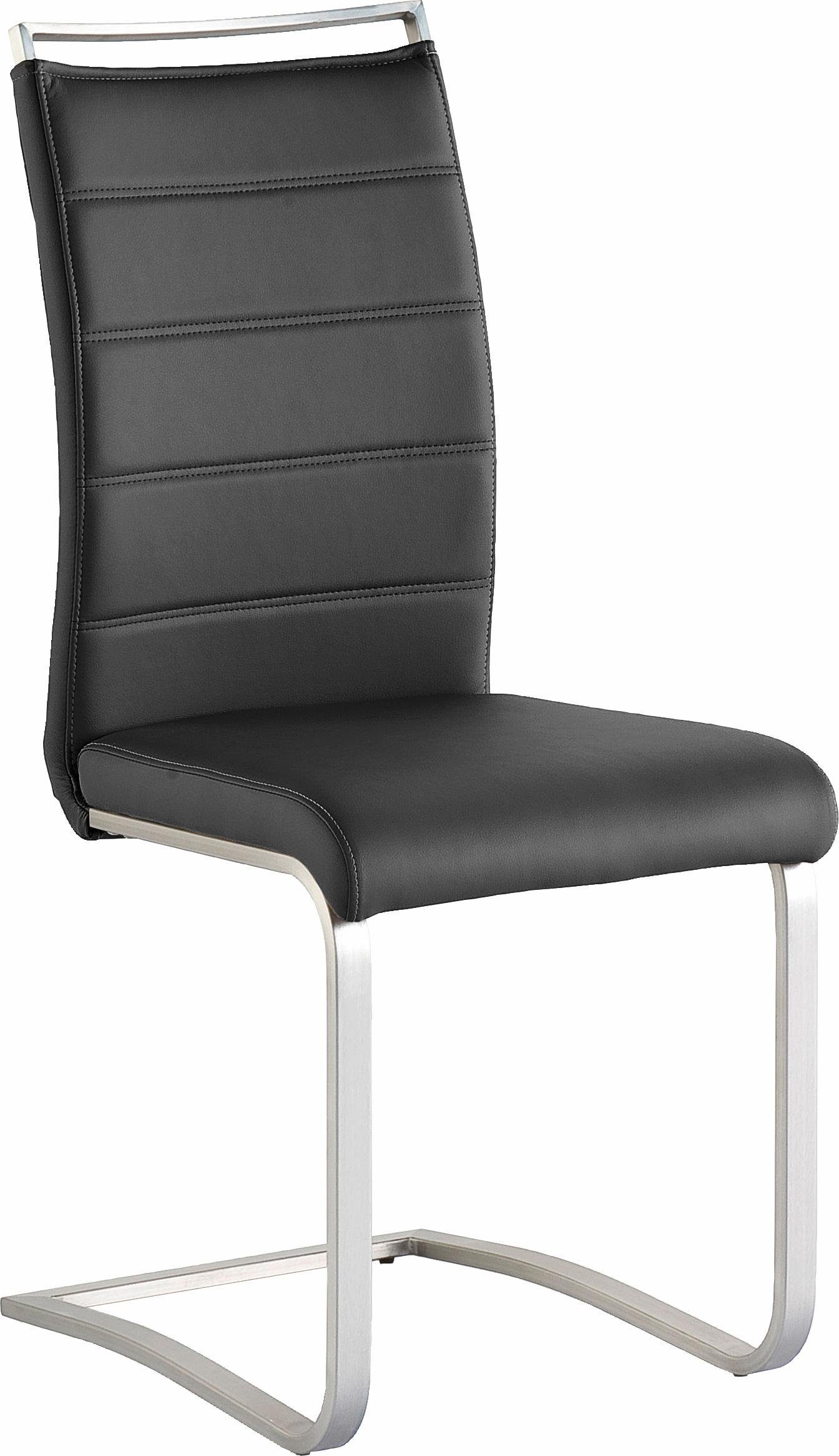Pescara belastbar 120 schwarz Kg bis 2 Stuhl Freischwinger St), schwarz furniture MCA | (Set,