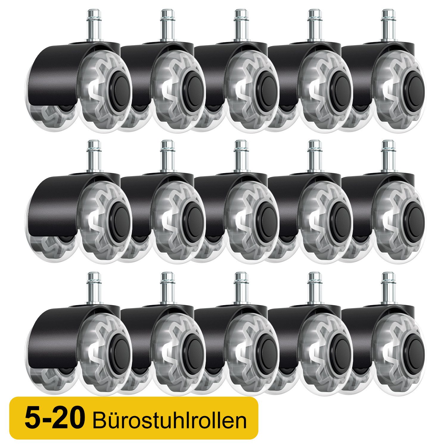 Clanmacy Stuhlrolle 15 Bürostuhlrollen 11x22mm,360 Grad günstig online kaufen