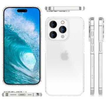 Nalia Smartphone-Hülle Apple iPhone 15 Pro Max, Matte Klare Harte Hülle / Semi-Transparent / Anti-Fingerabdruck Cover