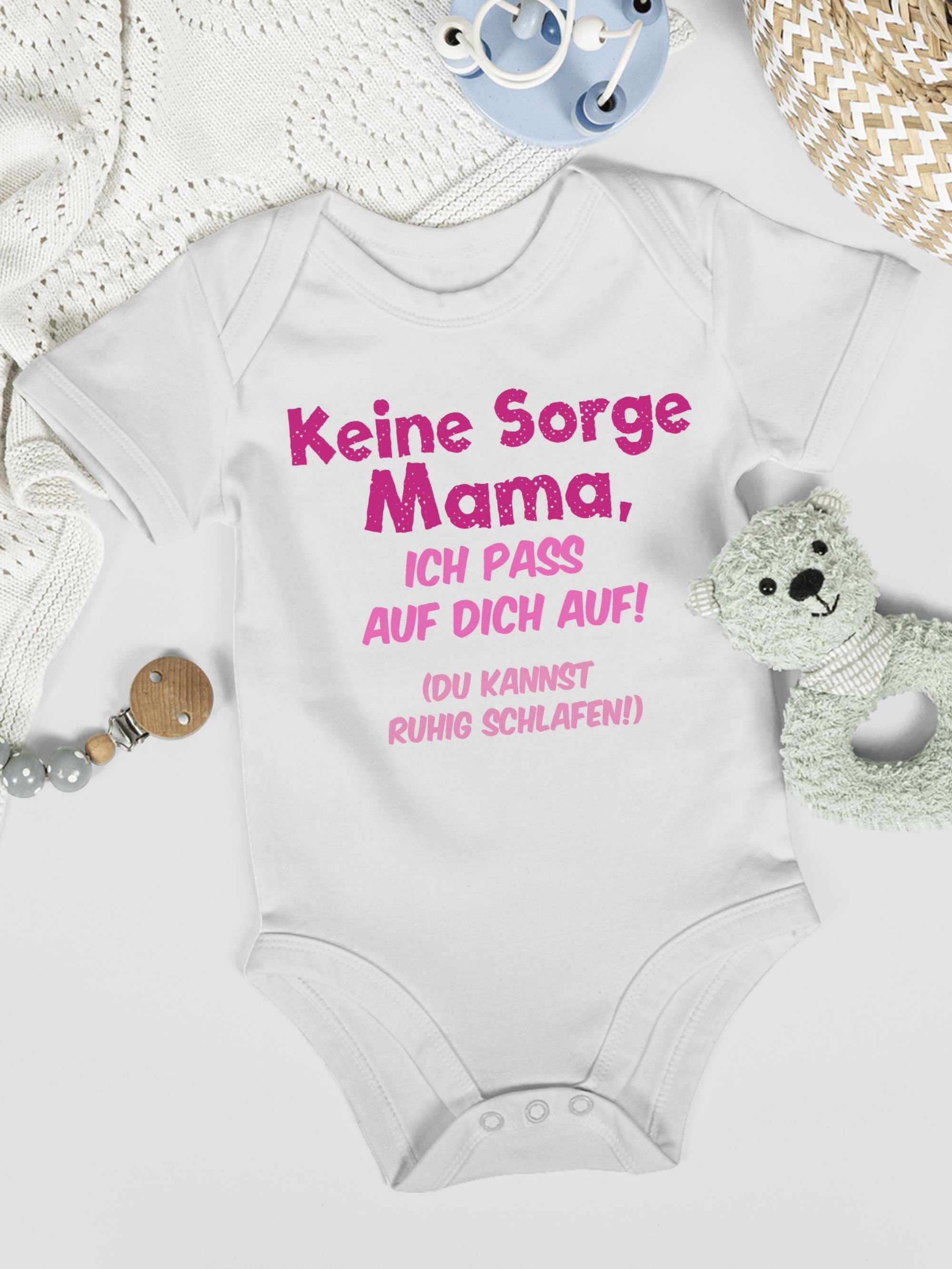 Shirtracer Shirtbody Keine Sorge Mama, ich pass auf dich auf! Du kannst ruhig schlafen! Strampler Baby Mädchen & Junge