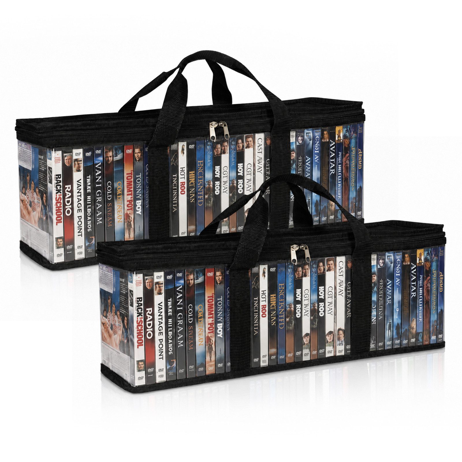 Youyijia Aufbewahrungstasche DVD Aufbewahrungstasche mit Griff CD Organizer Box für Spiele