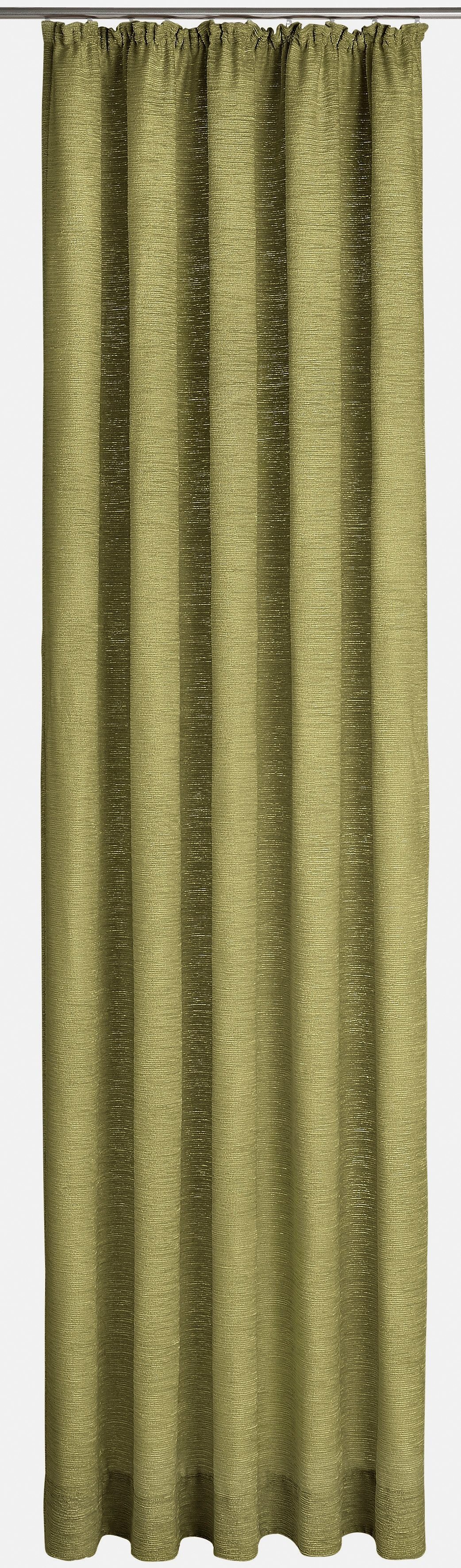 g/m2 Chenille, Wirth, 270 Vorhang (1 St), hellgrün blickdicht, Warnow, Kräuselband