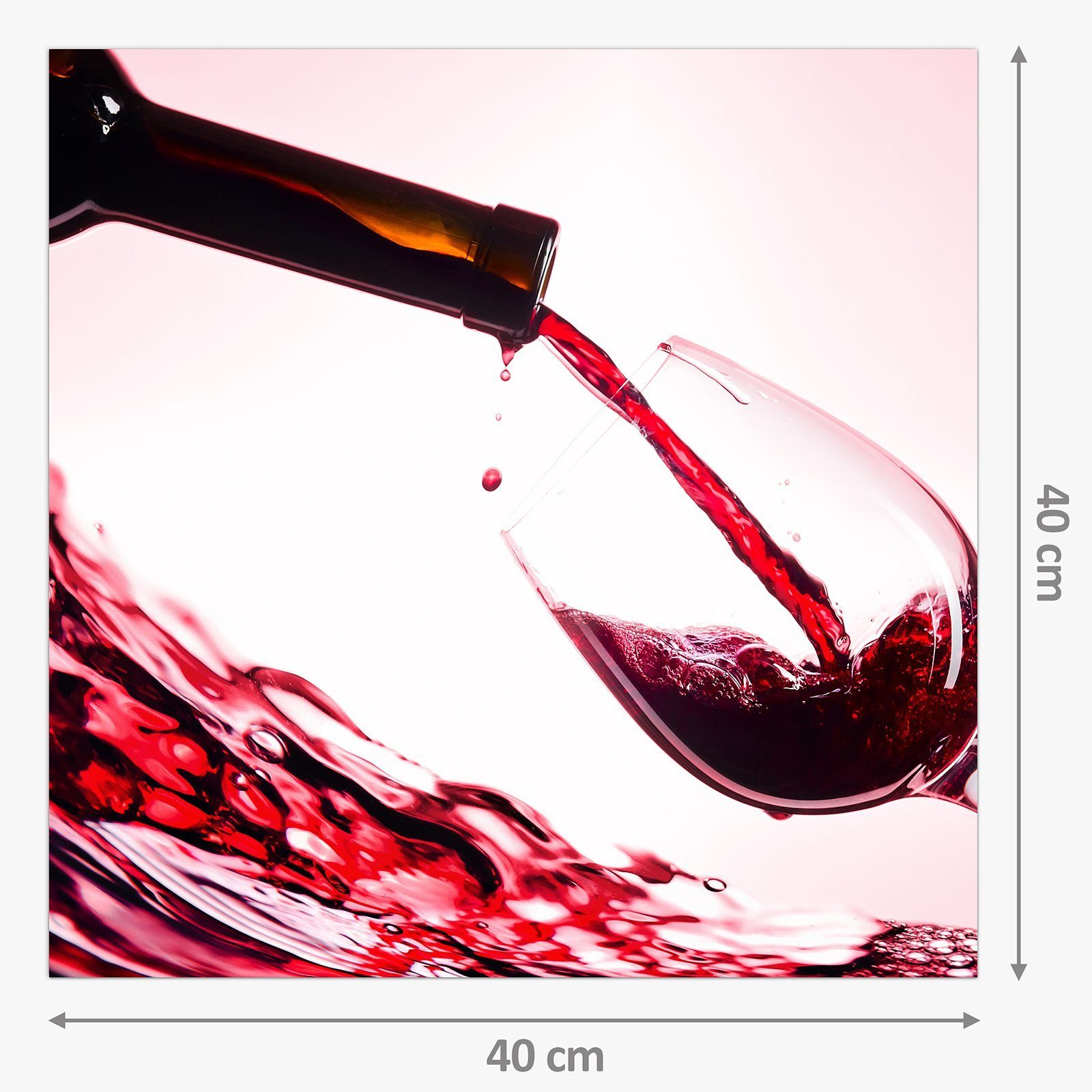 Spritzschutz Motiv Rotwein Primedeco Küchenrückwand Glas Flasche mit Küchenrückwand
