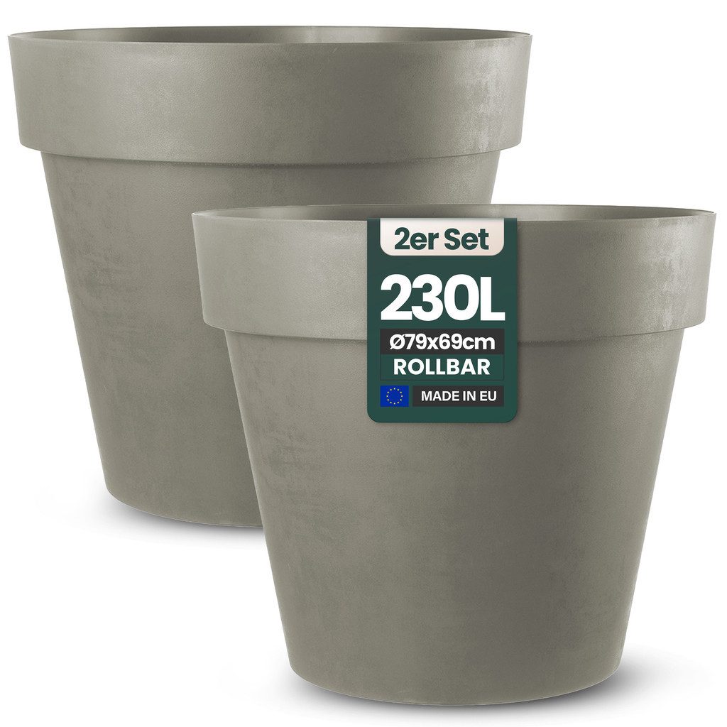 Kreher Pflanzkübel Rollbarer XXL Pflanzkübel "LIKE" Ø 79 cm in verschiedenen Farben (2 St)