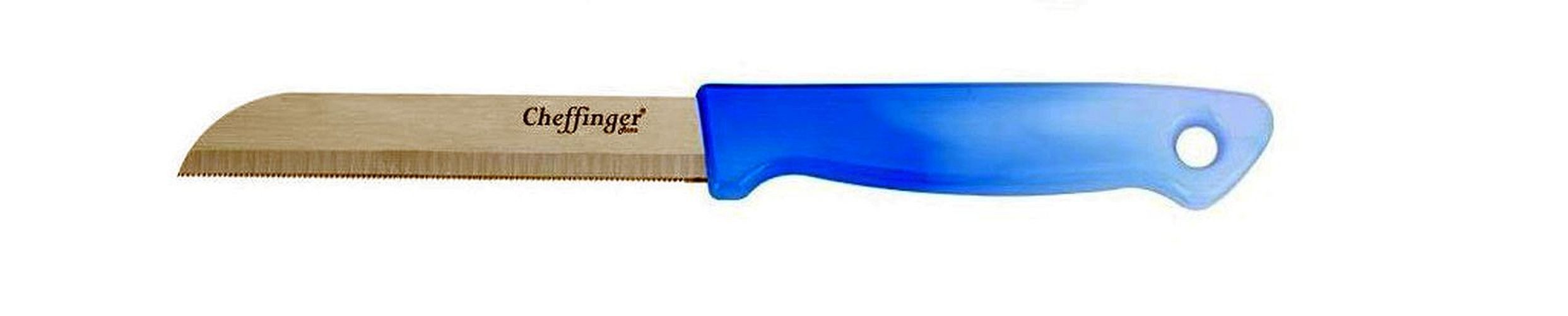 Cheffinger Messerblock 1 x Cheffinger Messer Küchenmesser Kochmesser CF-MK Farbe: blau