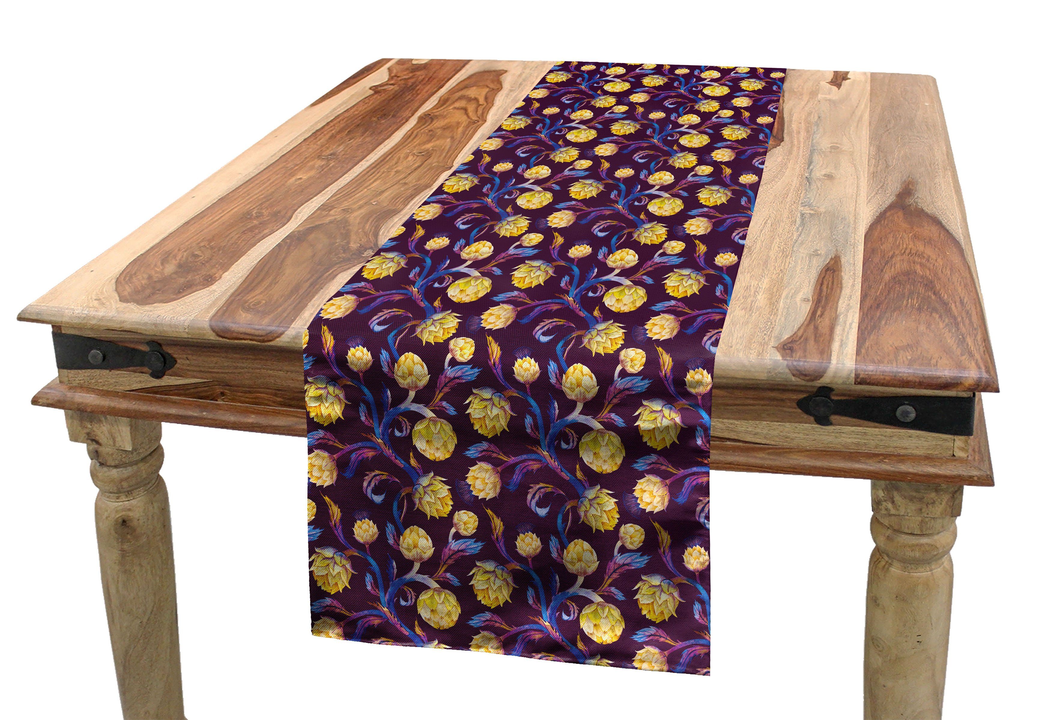 Abakuhaus Tischläufer Esszimmer Küche Rechteckiger Dekorativer Tischläufer, Artischocke Vibrierende farbige Vegan