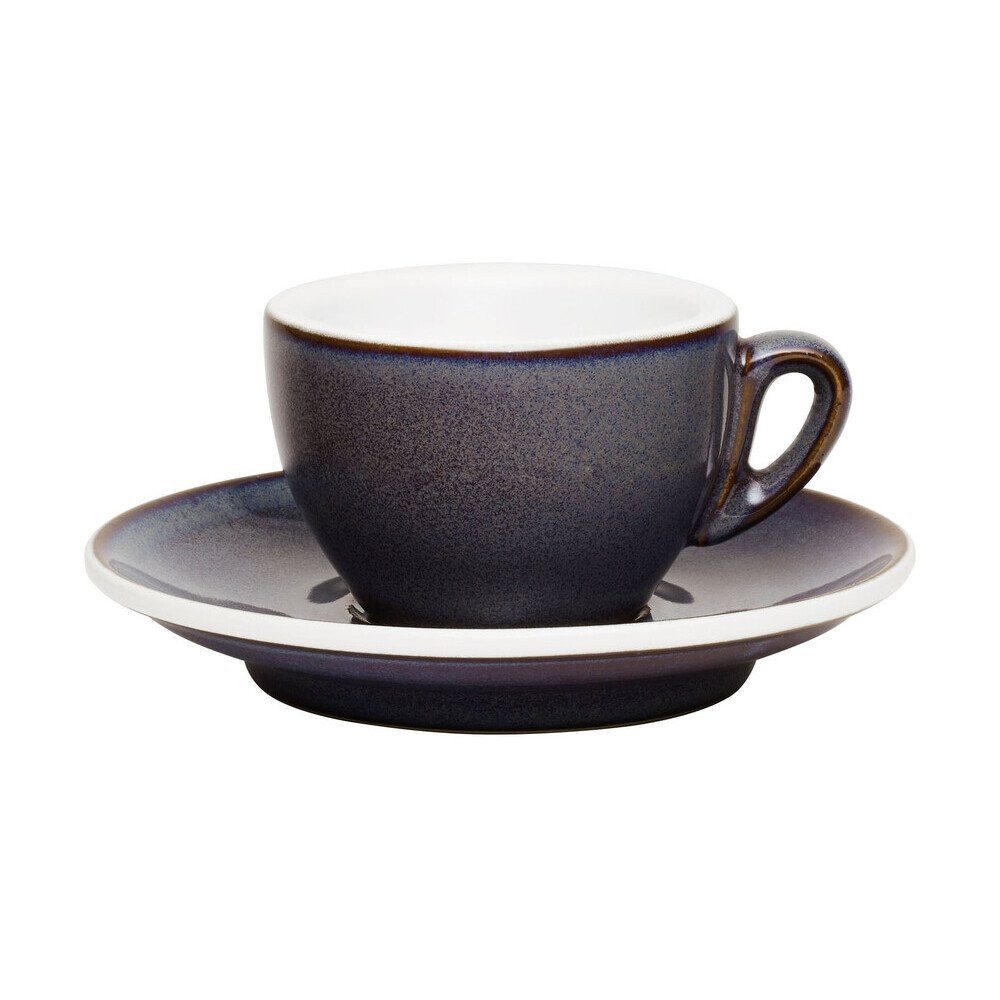 Cilio Espressotasse Espressotasse mit Untere 0,05 l Roma Ozean, 1-tlg., Porzellan, Espressotasse mit Untere