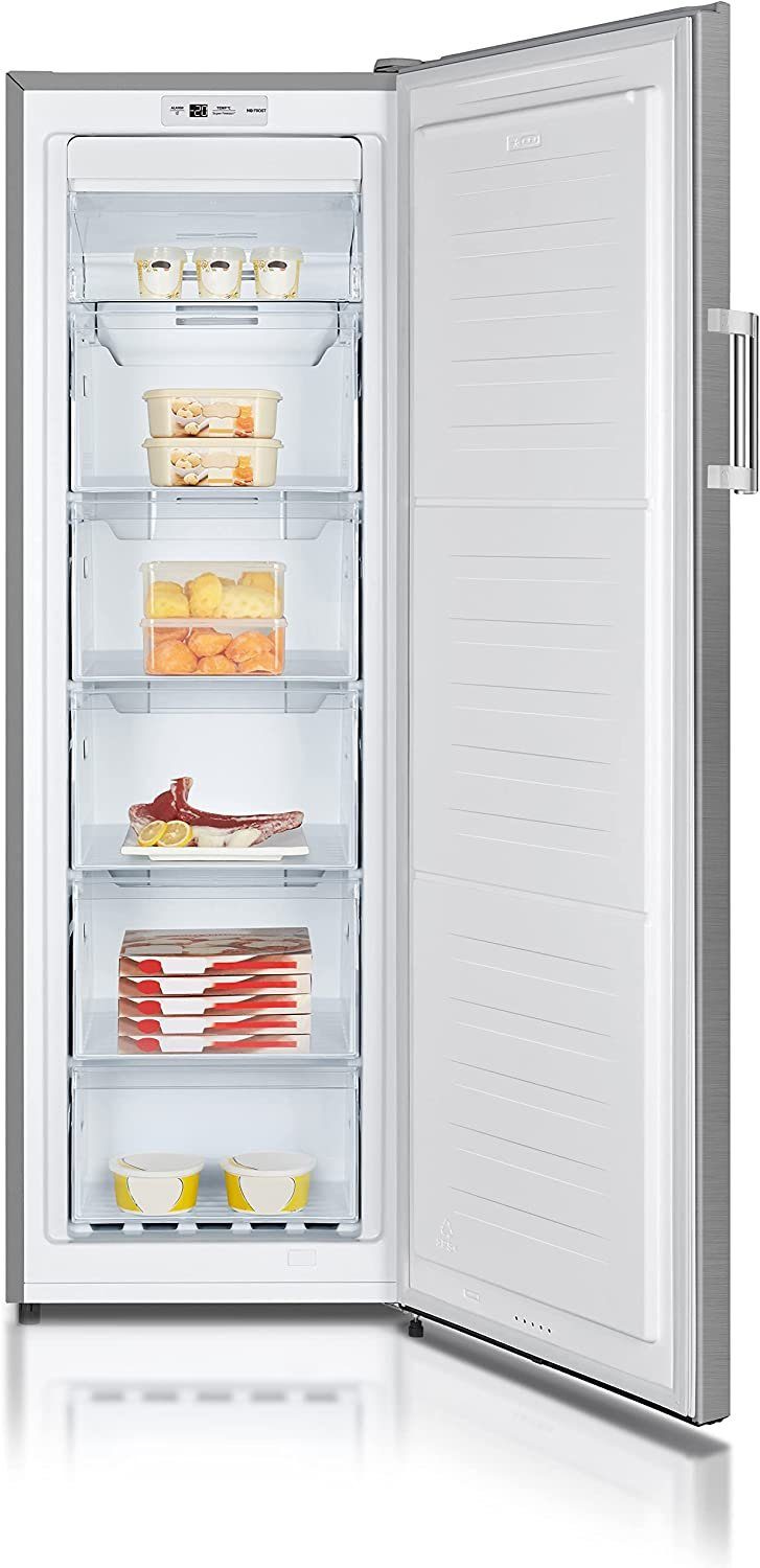 Heinrich´s Gefrierschrank 194 Liter HGS 3093 SI, 169 cm hoch, 55 cm breit, NoFrost, AirFlow Technologie, Freezer, LED Display 5x Gefrierschublade – Bild 4 von 5