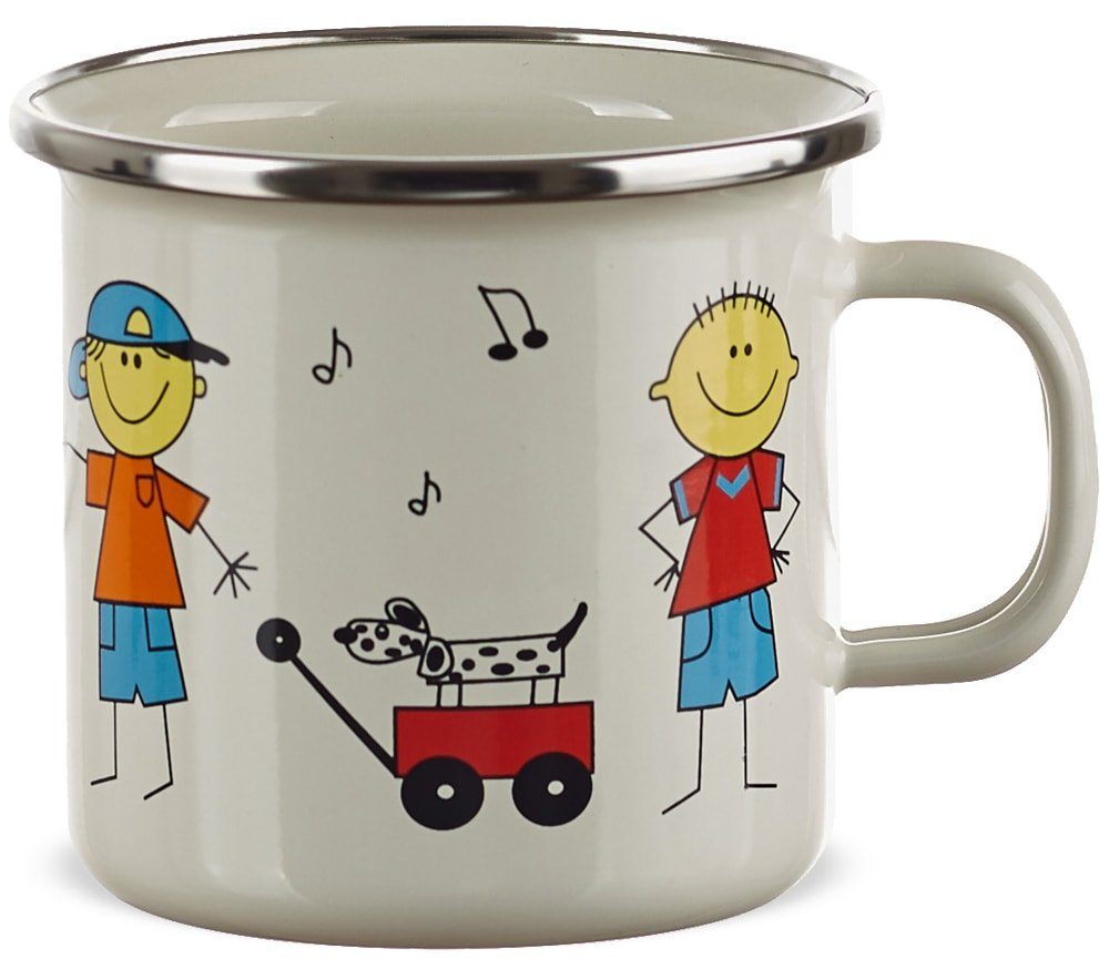 matches21 HOME & HOBBY Becher »Trinkbecher Kinder Email Kindermotiv
