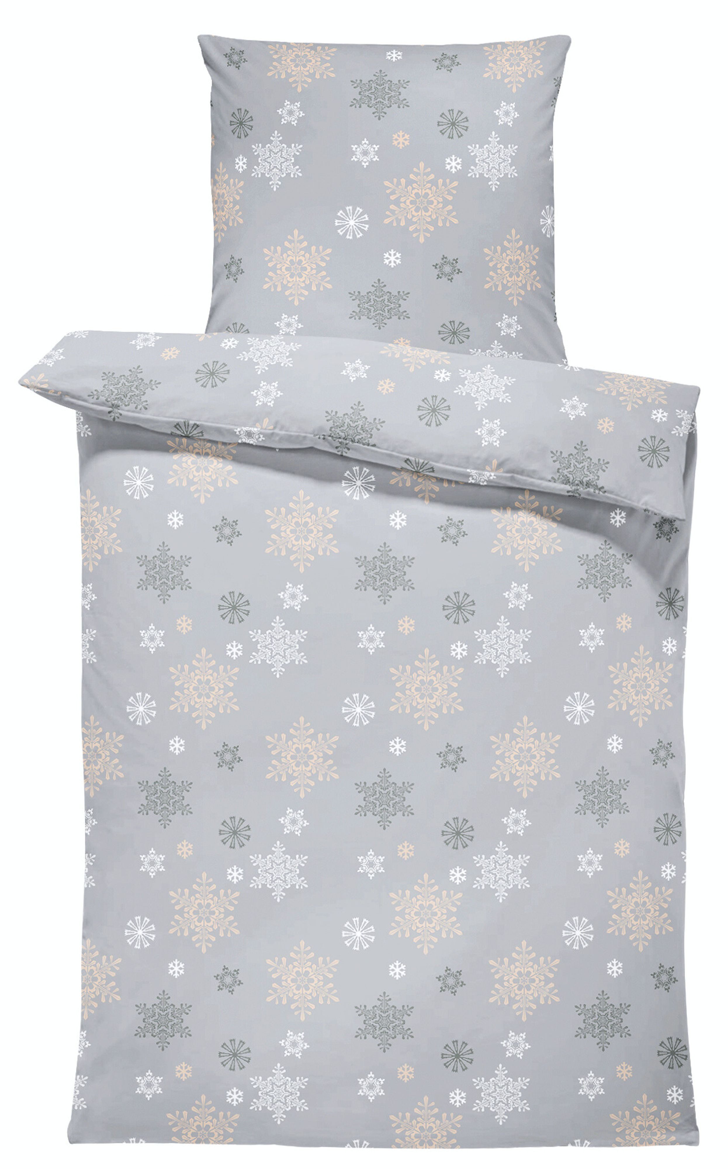 One Home Bettwäsche Winter Pure Frost, Flanell, 2 teilig, Kristalle und Sch günstig online kaufen