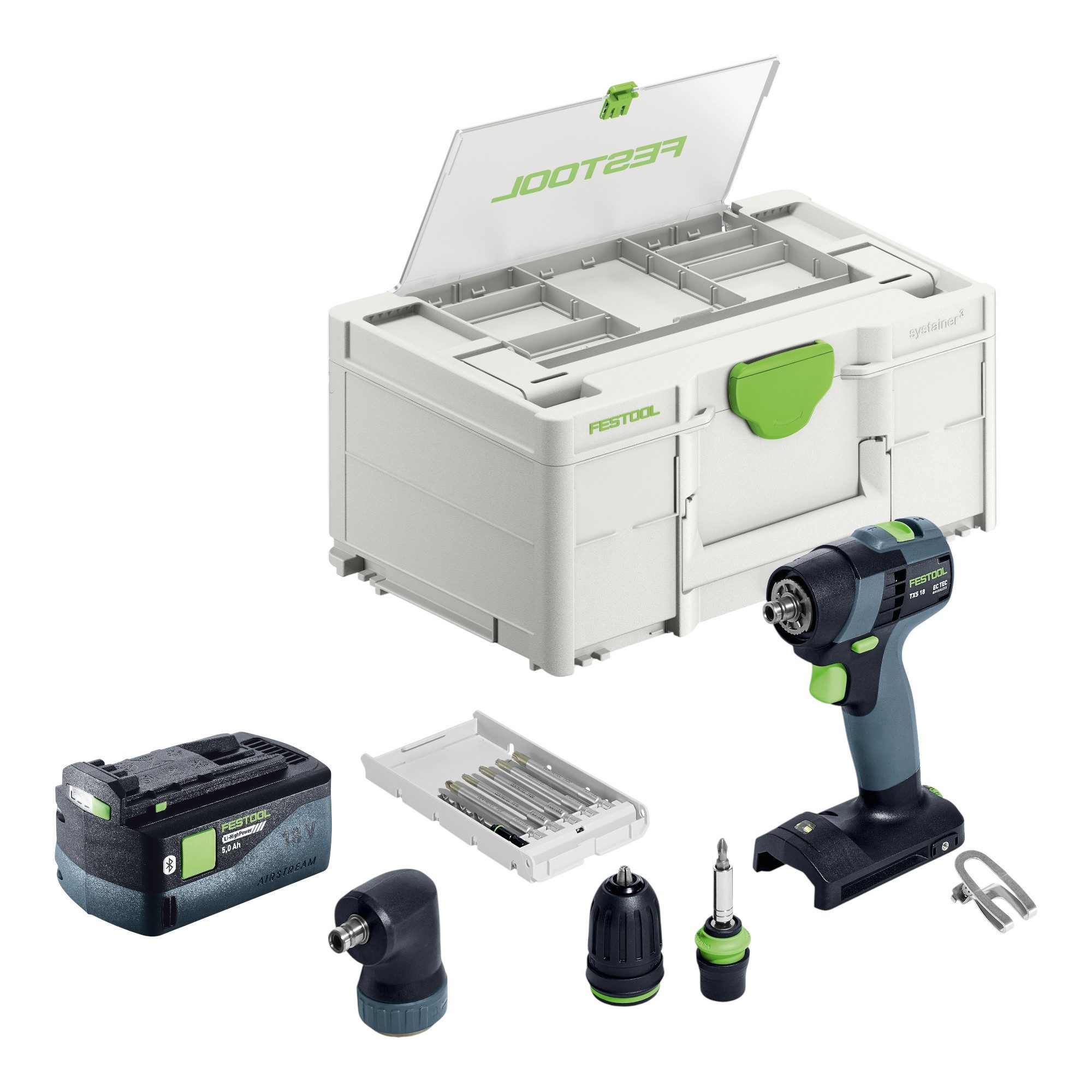 FESTOOL Akku-Schrauber TXS 18-Basic-Set Akku Bohrschrauber 18 V 40 Nm Brushless