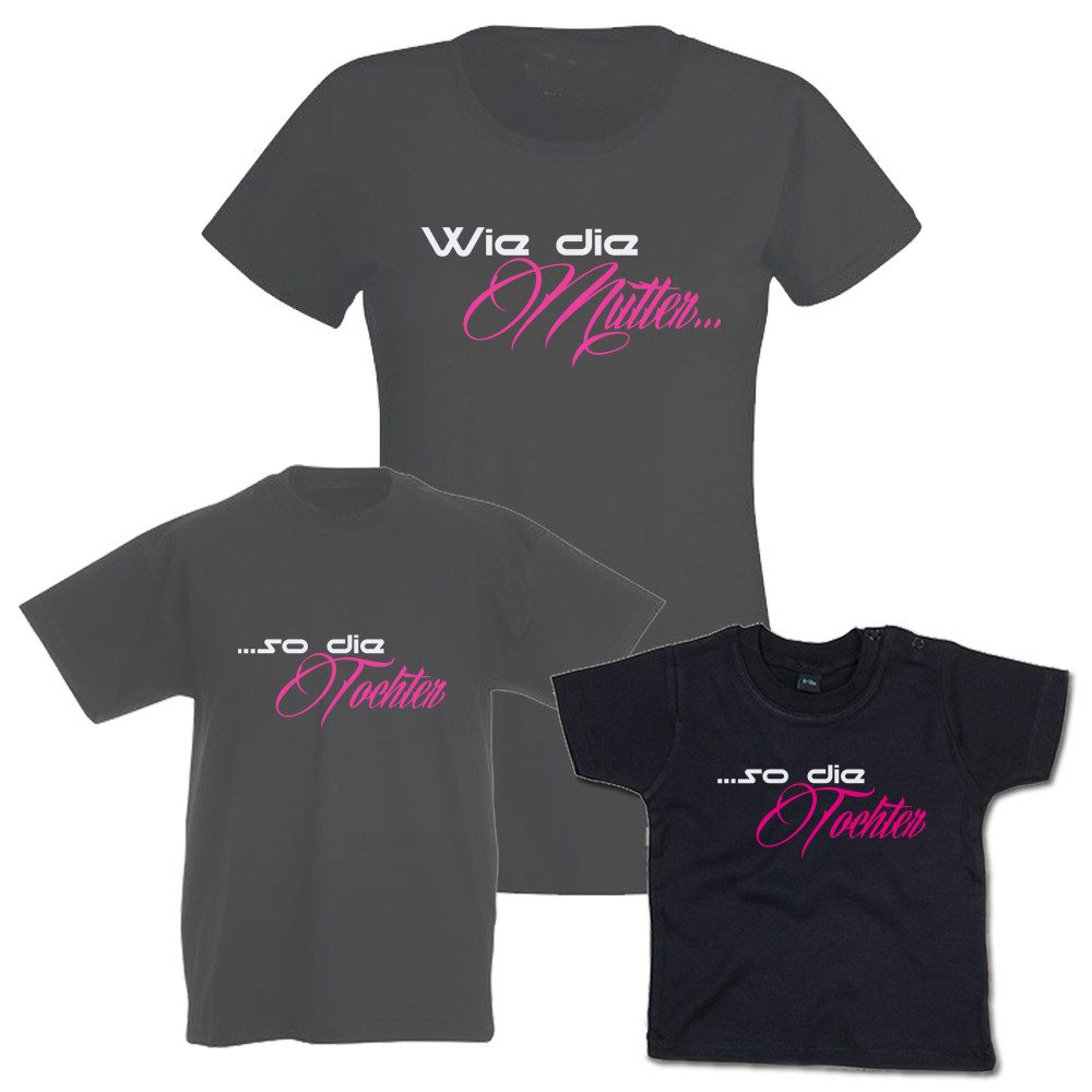 G-graphics T-Shirt Wie die Mutter & so die Tochter (Familienset, Einzelteile zum selbst zusammenstellen) Kinder- & Erwachsenen-T-Shirt-Set mit Frontprint