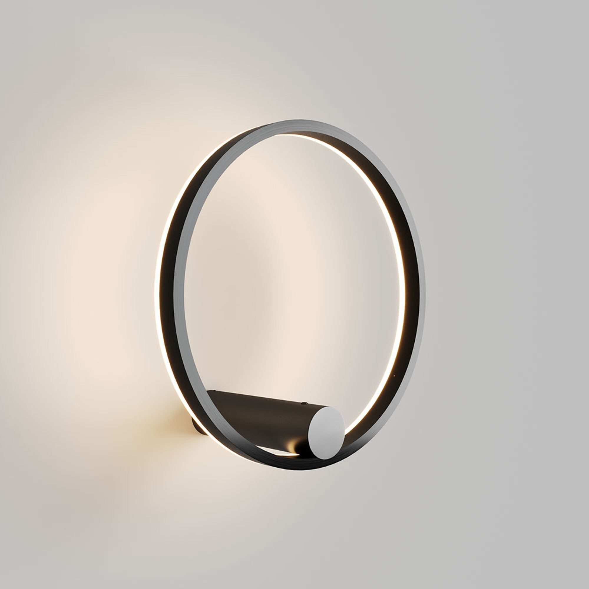 s.luce Deckenleuchte LED Wand- & Deckenleuchte Ring Air rund indirekt Ø 40cm Schwarz, Warmweiß