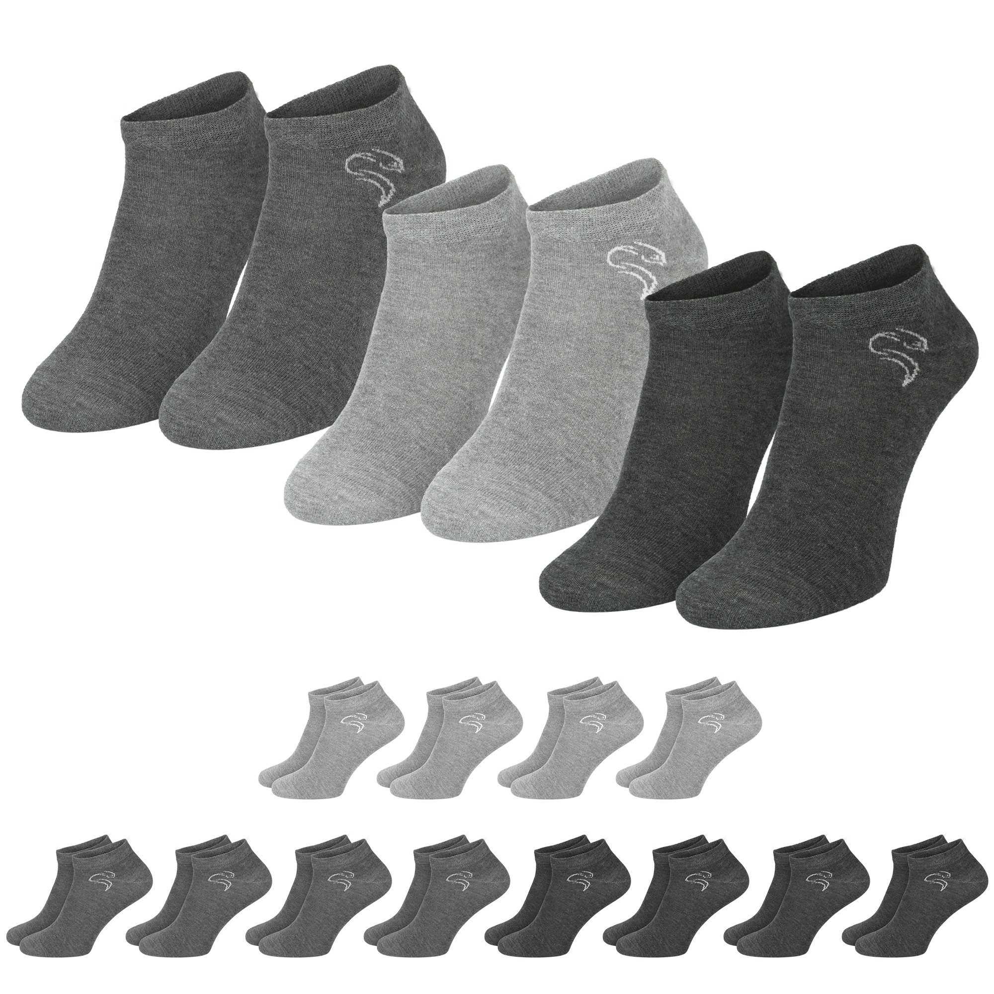 Black Snake Sneakersocken 12 Paar Sneaker Socken Damen Herren Baumwolle Sport (Socken-Set, 12-Paar, 12 Paar Sneaker Socken aus Baumwolle für Damen und Herren) Atmungsaktive Sneaker Socken mit ergonomischer Passform